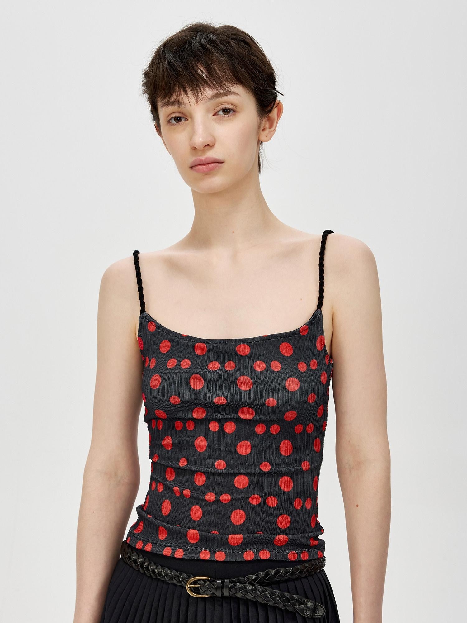 Northbutsouth Small Polka Dot Striped Textured Slim Fit Women&