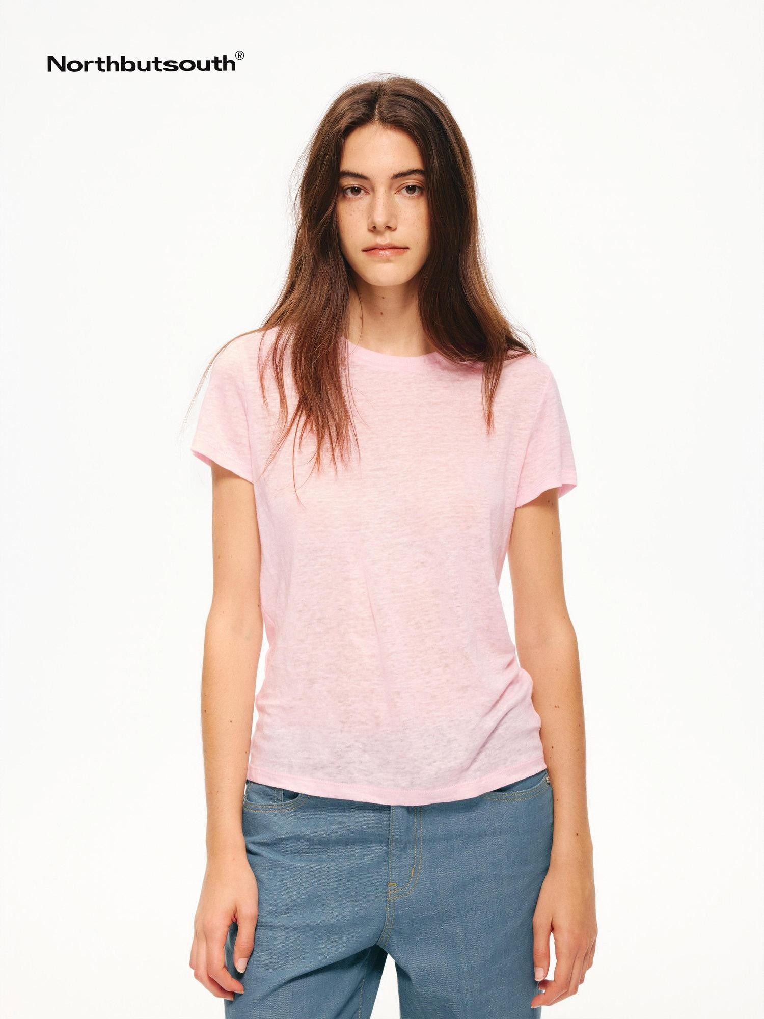 Northbutsouth Snowflake Texture Loose Crew Neck Women&