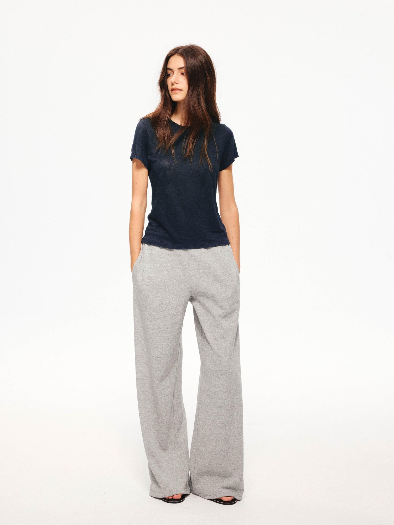 Northbutsouth Snowflake Texture Loose Crew Neck Women&