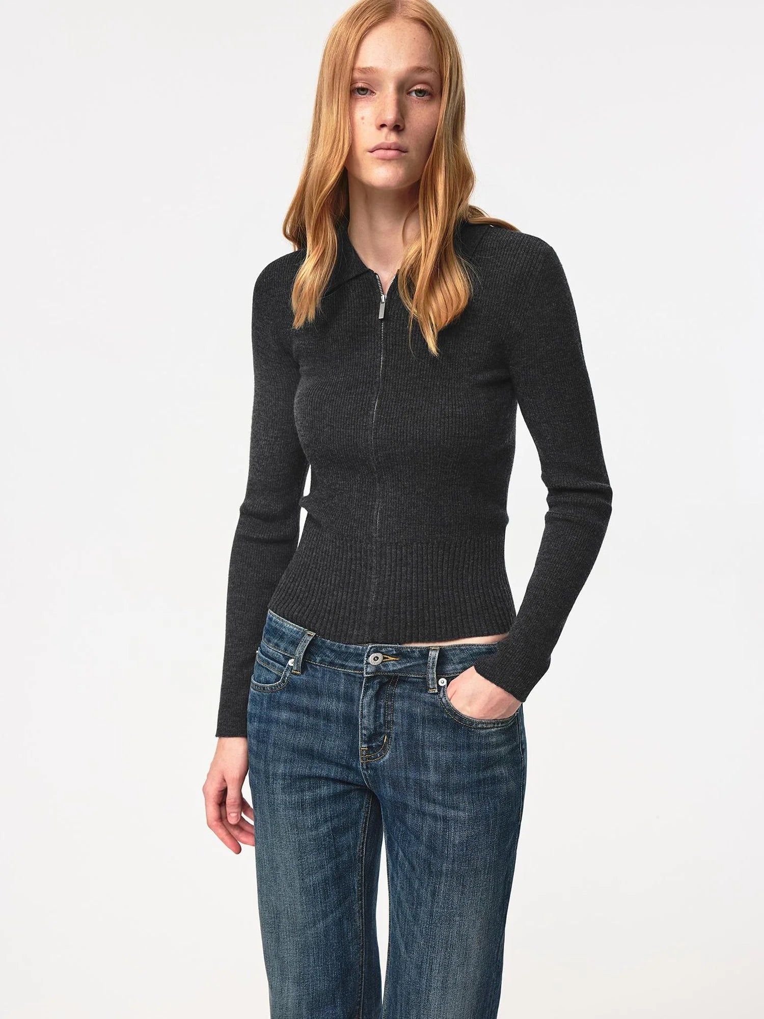 Soft Wool Blend Raglan Sleeve Cardigan