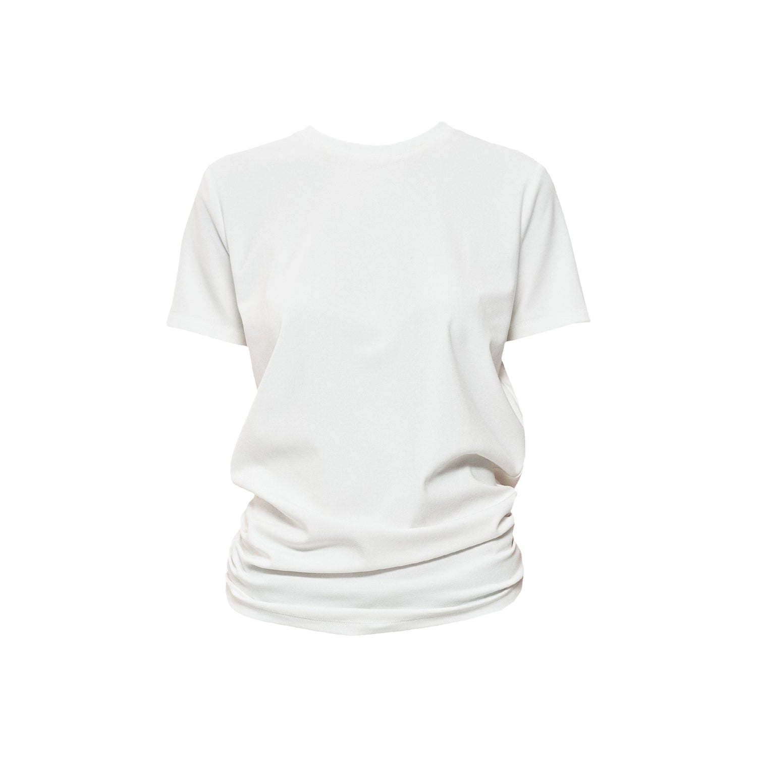 Northbutsouth Stacked Pleat Hem Round Neck T-shirt MISSTT