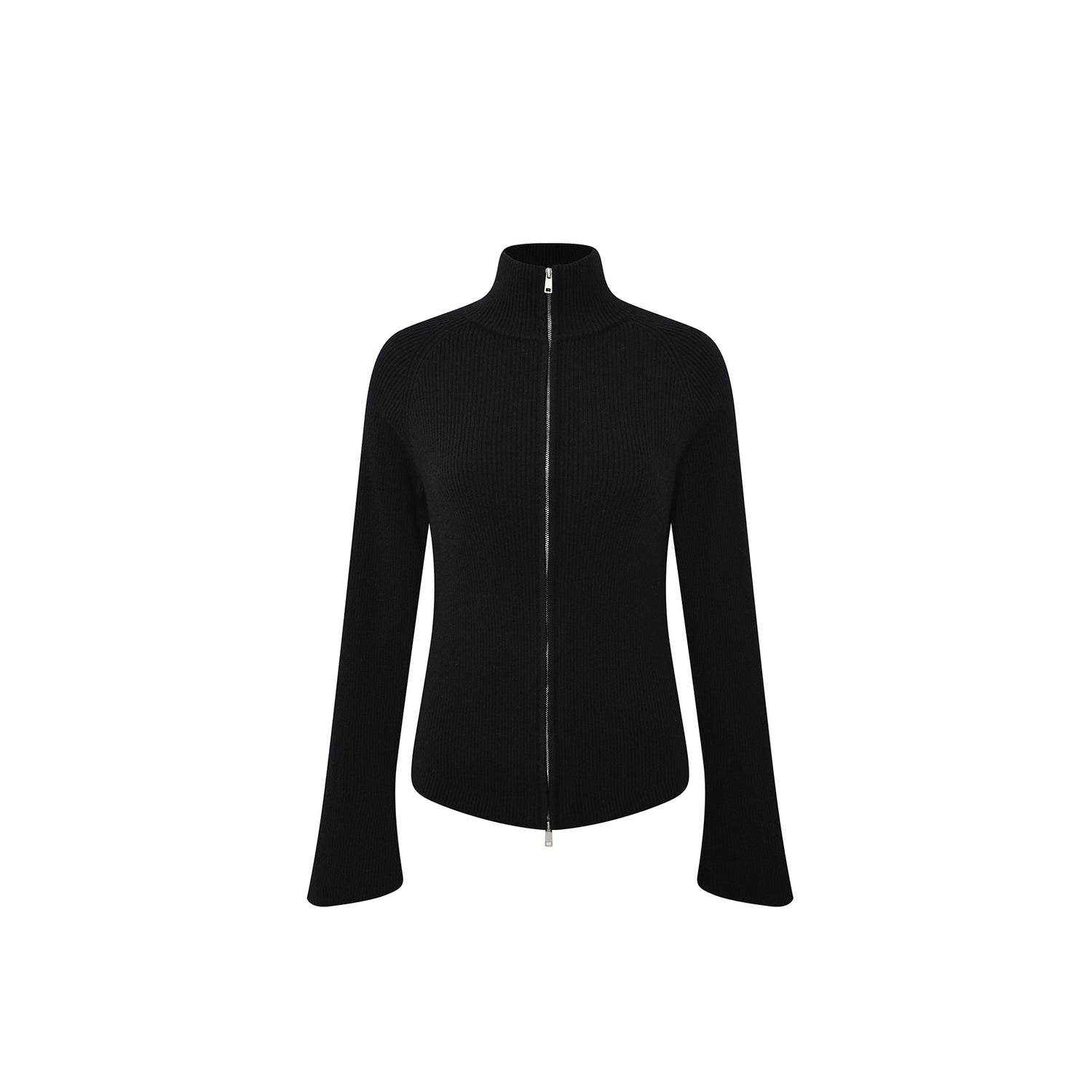 Northbutsouth Stand Collar Wool Double Headed Zipper Cardigan Sweater MISSTT