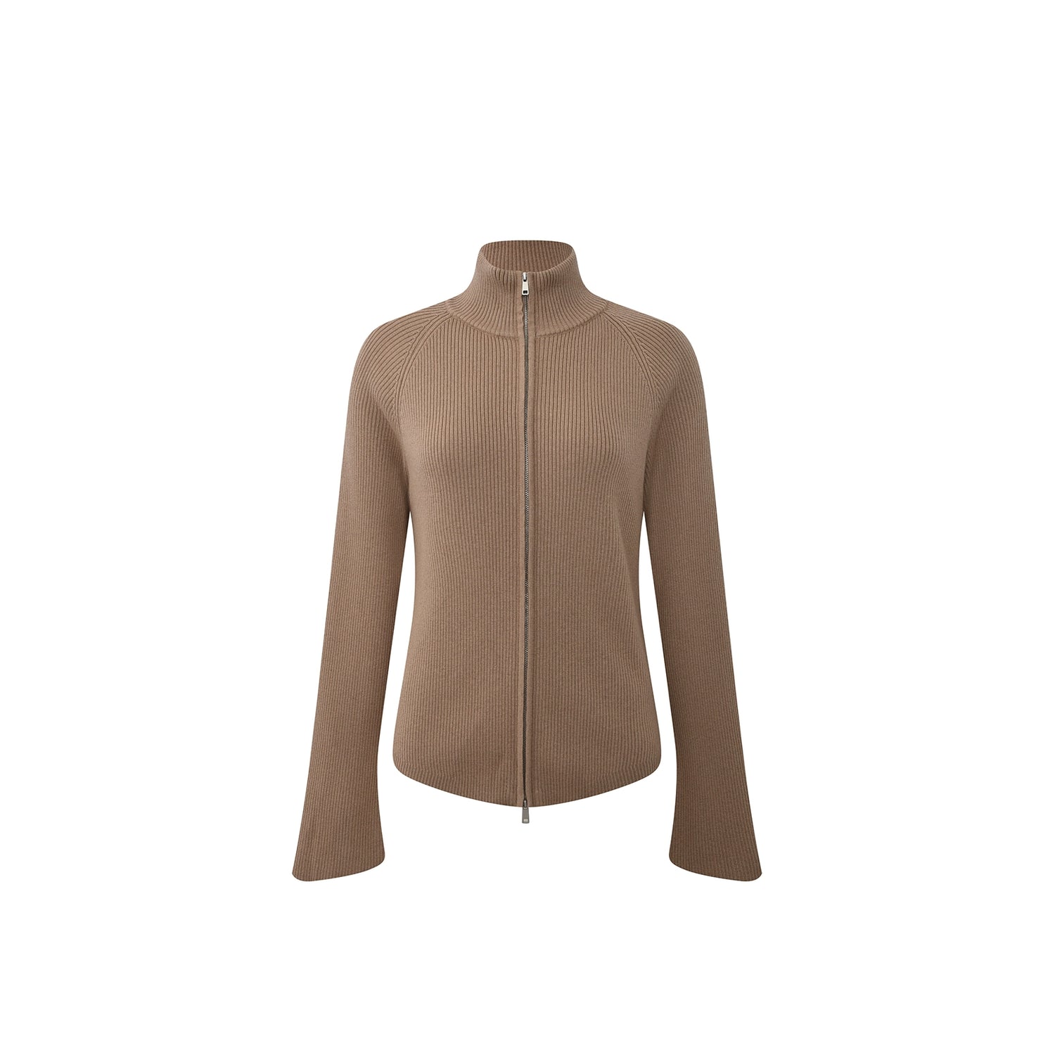 Northbutsouth Stand Collar Wool Double Headed Zipper Cardigan Sweater MISSTT