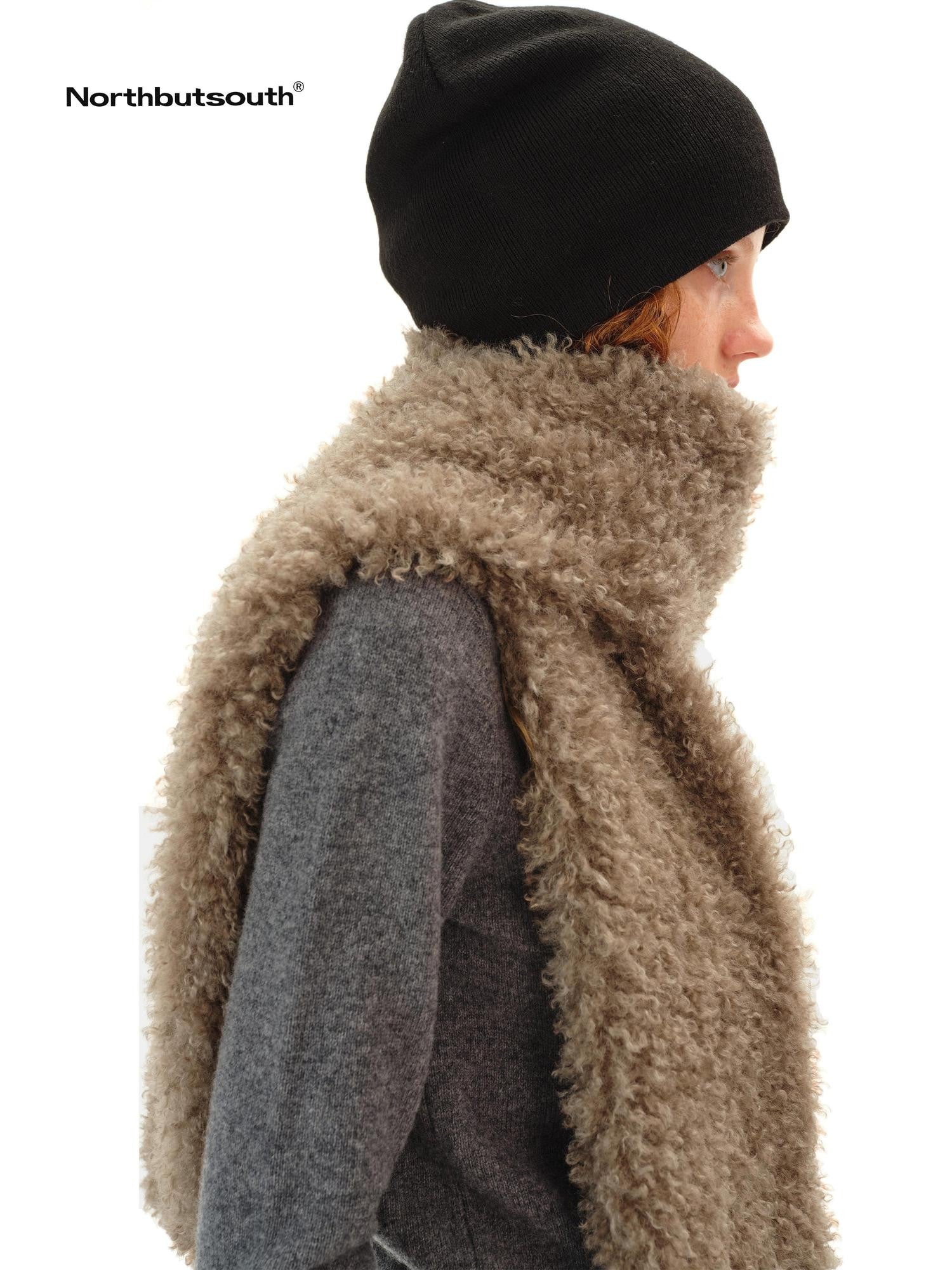 Northbutsouth Textured Curly Teddy Plush Faux Fur Women&