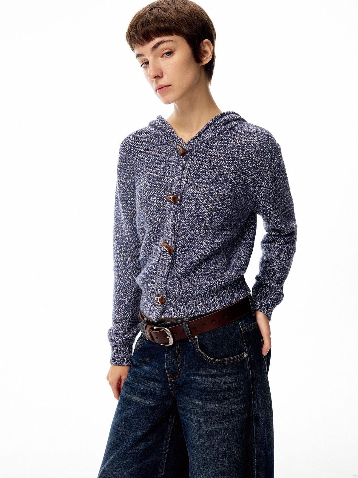 Northbutsouth Textured Hooded Horn Toggle Layering Jacket Women&