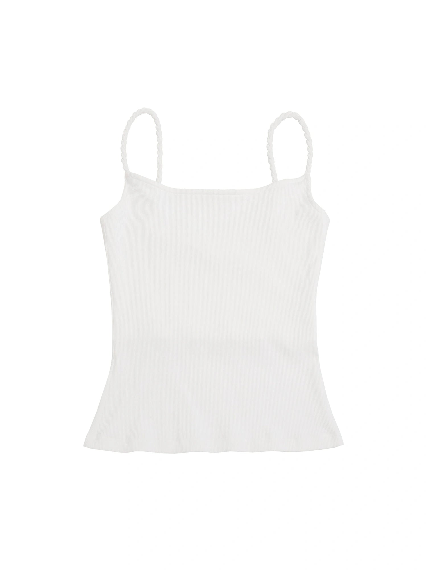 Textured Ribbed Slim Fit Camisole V-neck