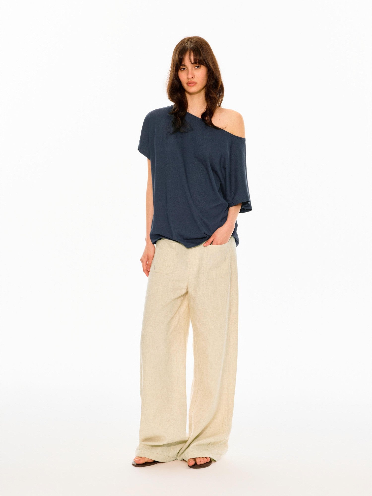 Northbutsouth Textured Waistless Mid Low Rise Square Pocket Women&
