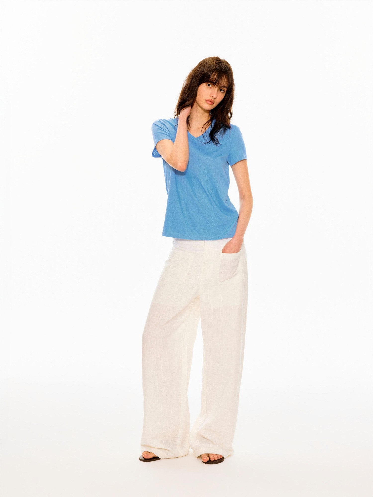Northbutsouth Textured Waistless Mid Low Rise Square Pocket Women&