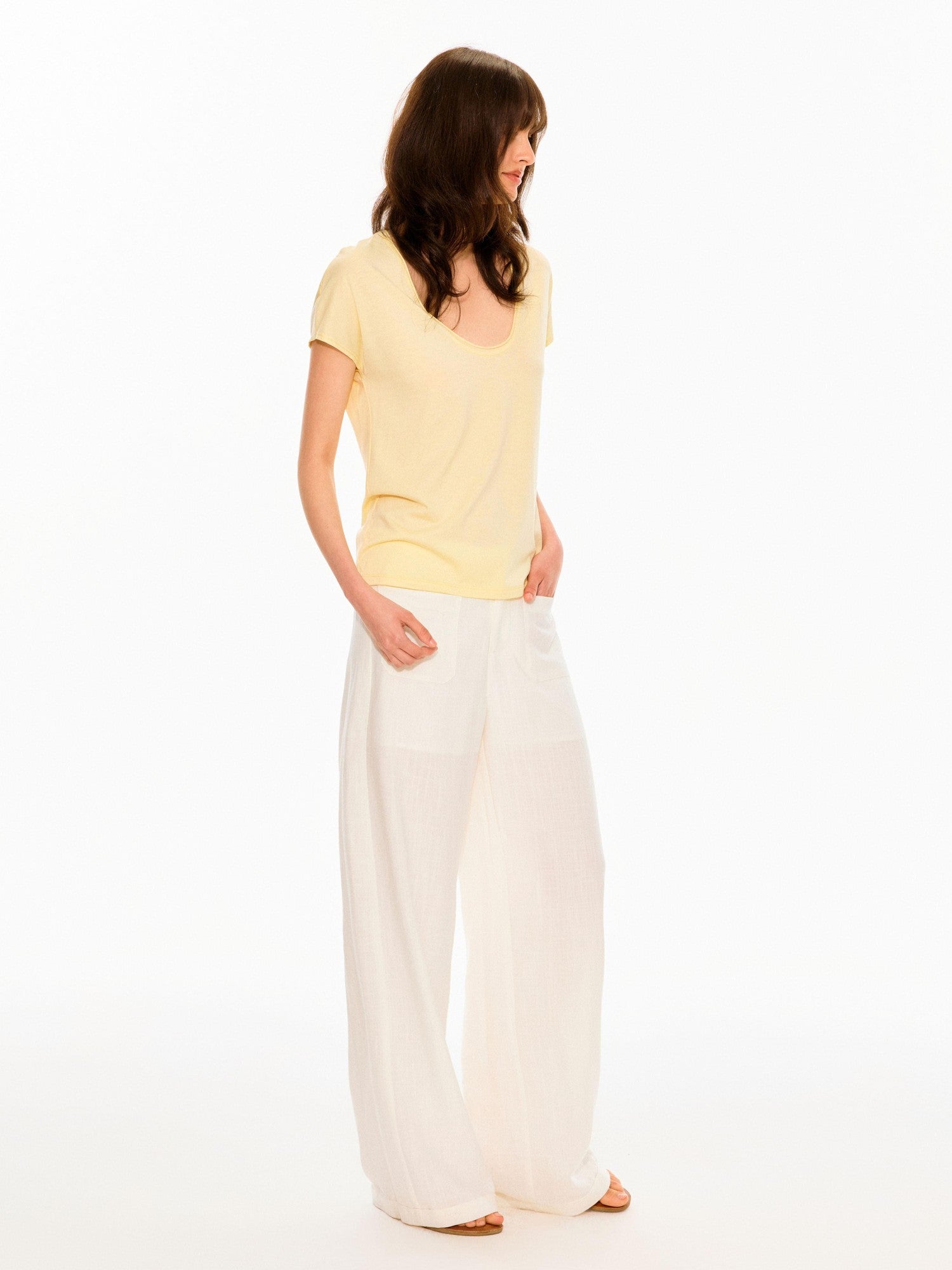 Northbutsouth Textured Waistless Mid Low Rise Square Pocket Women&