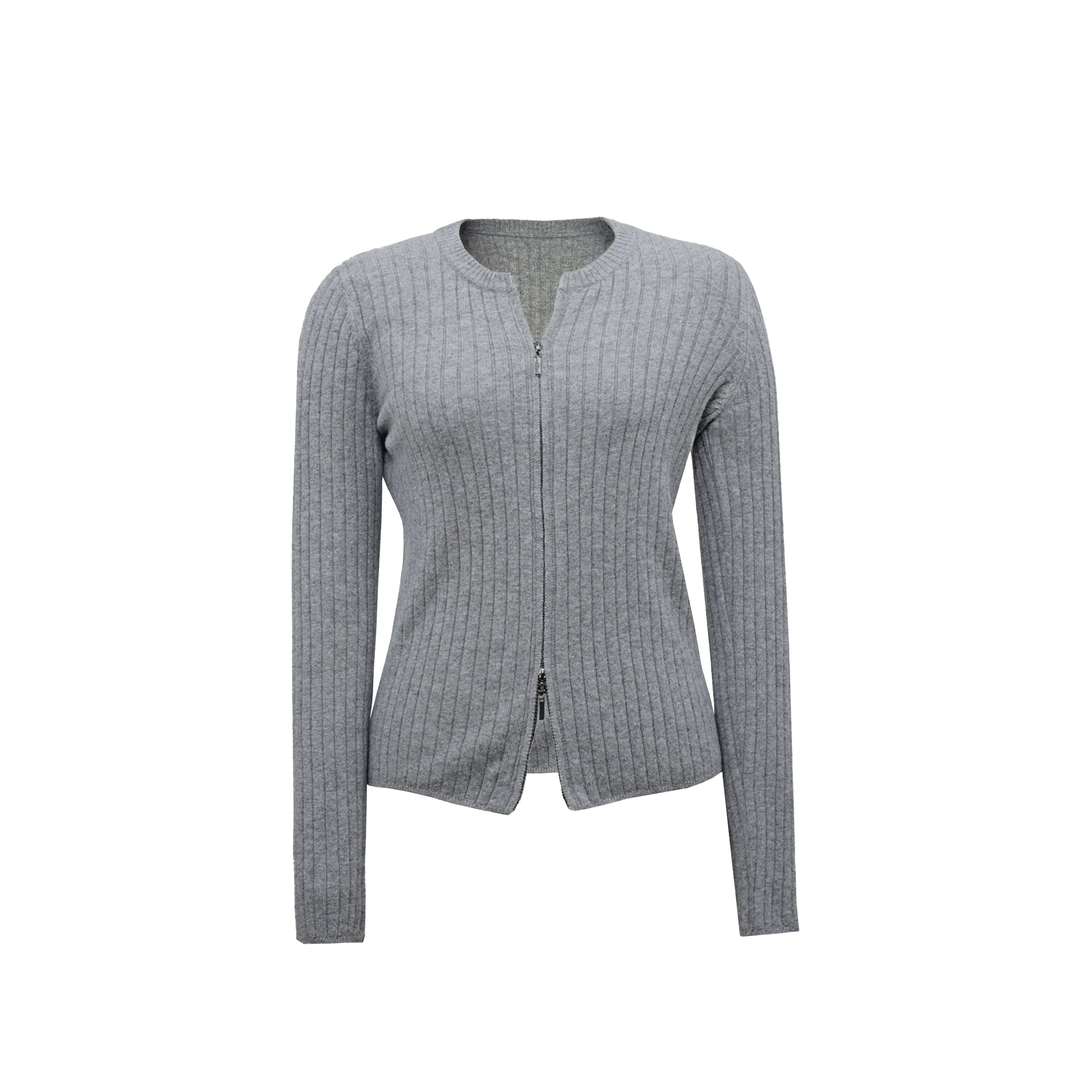 Northbutsouth Thermo Soft Merino Cashmere Ribbed Dual Zip Cardigan MISSTT
