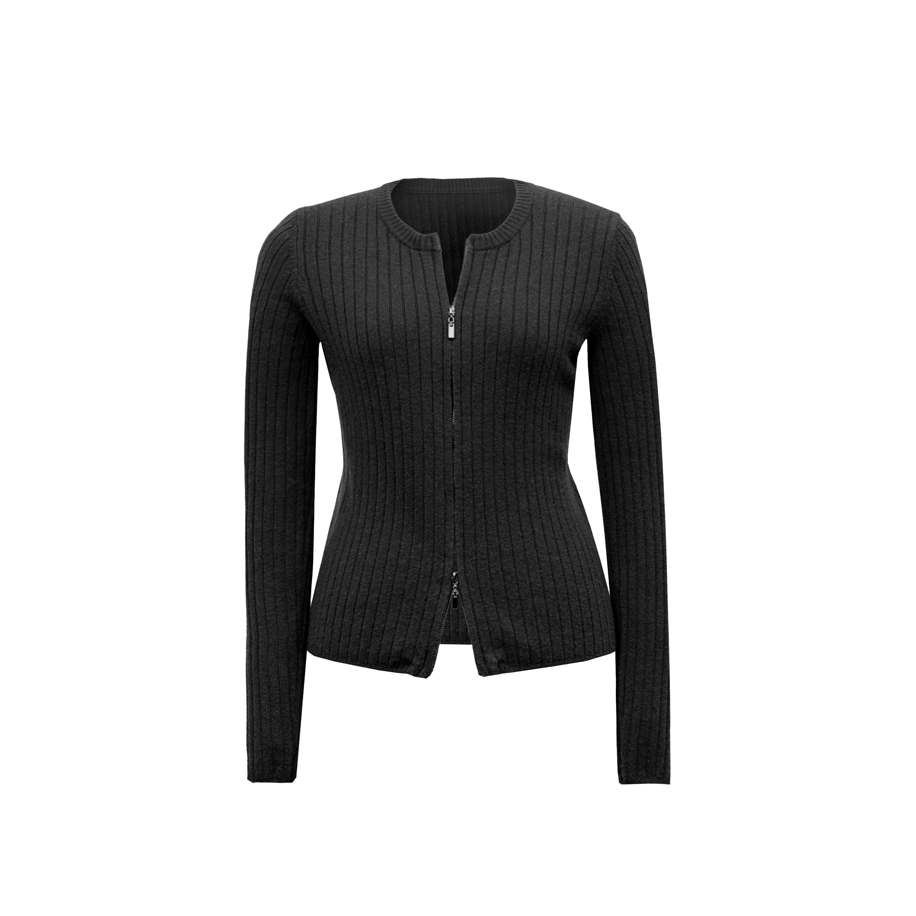 Northbutsouth Thermo Soft Merino Cashmere Ribbed Dual Zip Cardigan MISSTT