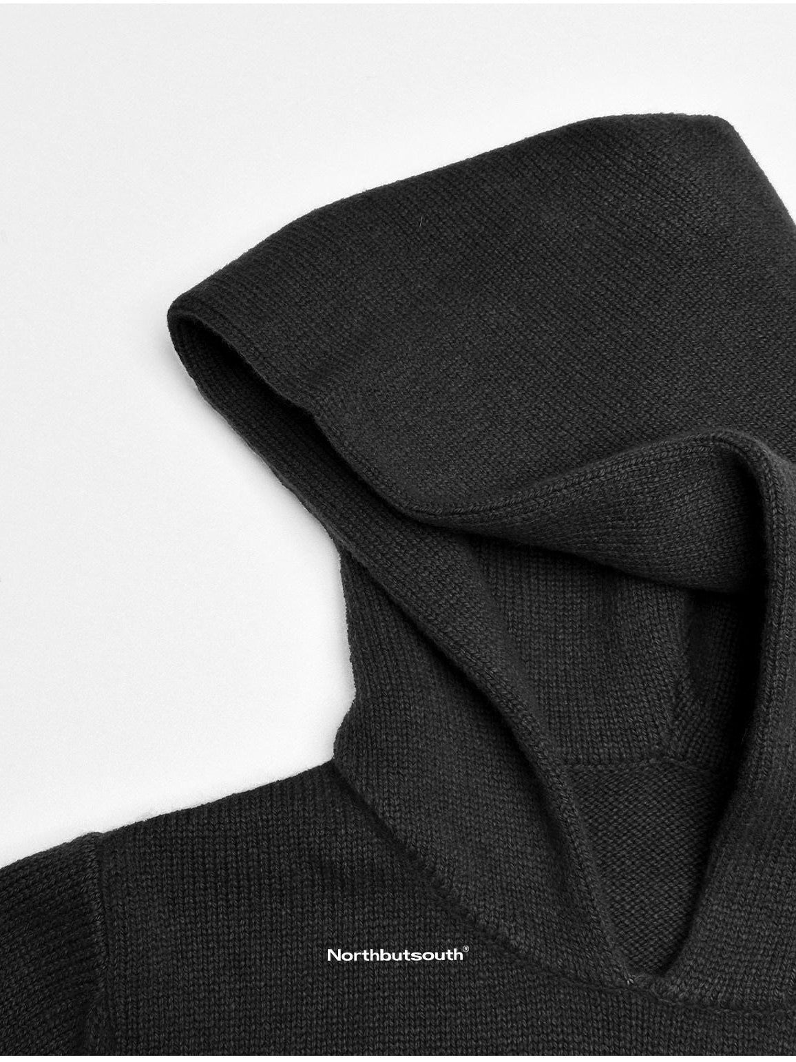 Northbutsouth Three Color Hooded Knit Pullover Women&