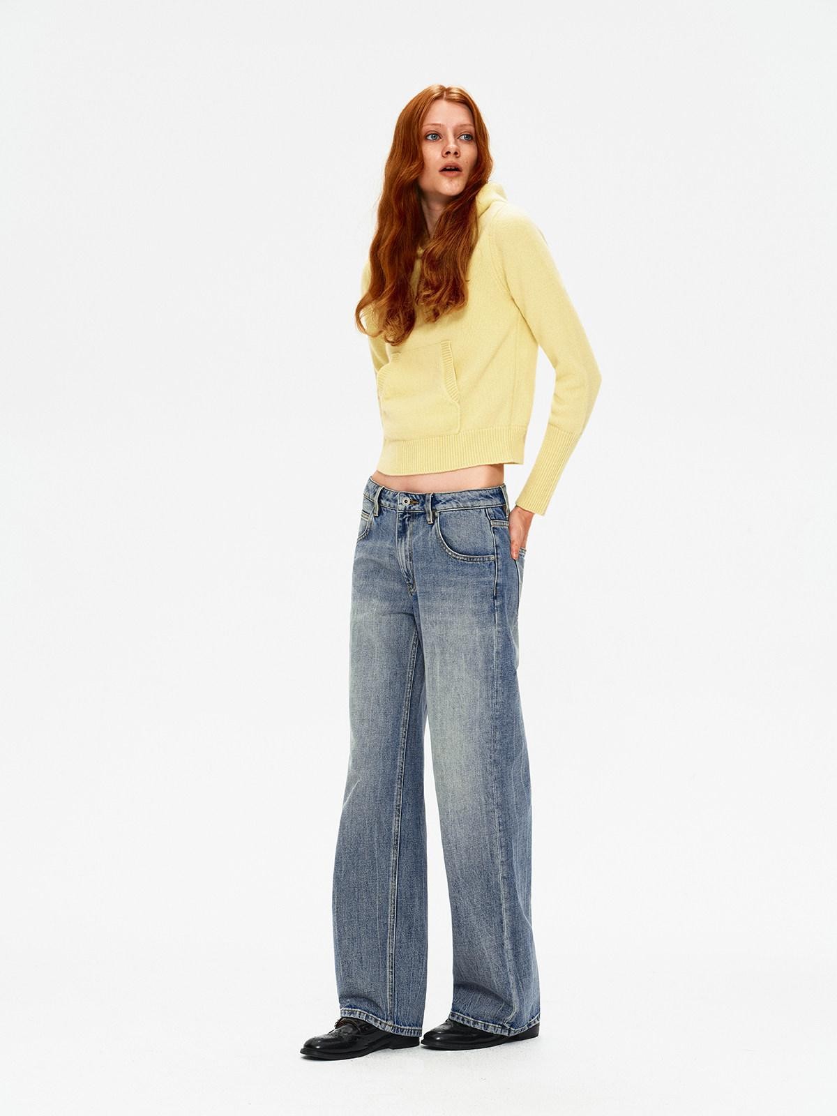 Northbutsouth Three Color Hooded Knit Pullover Women&