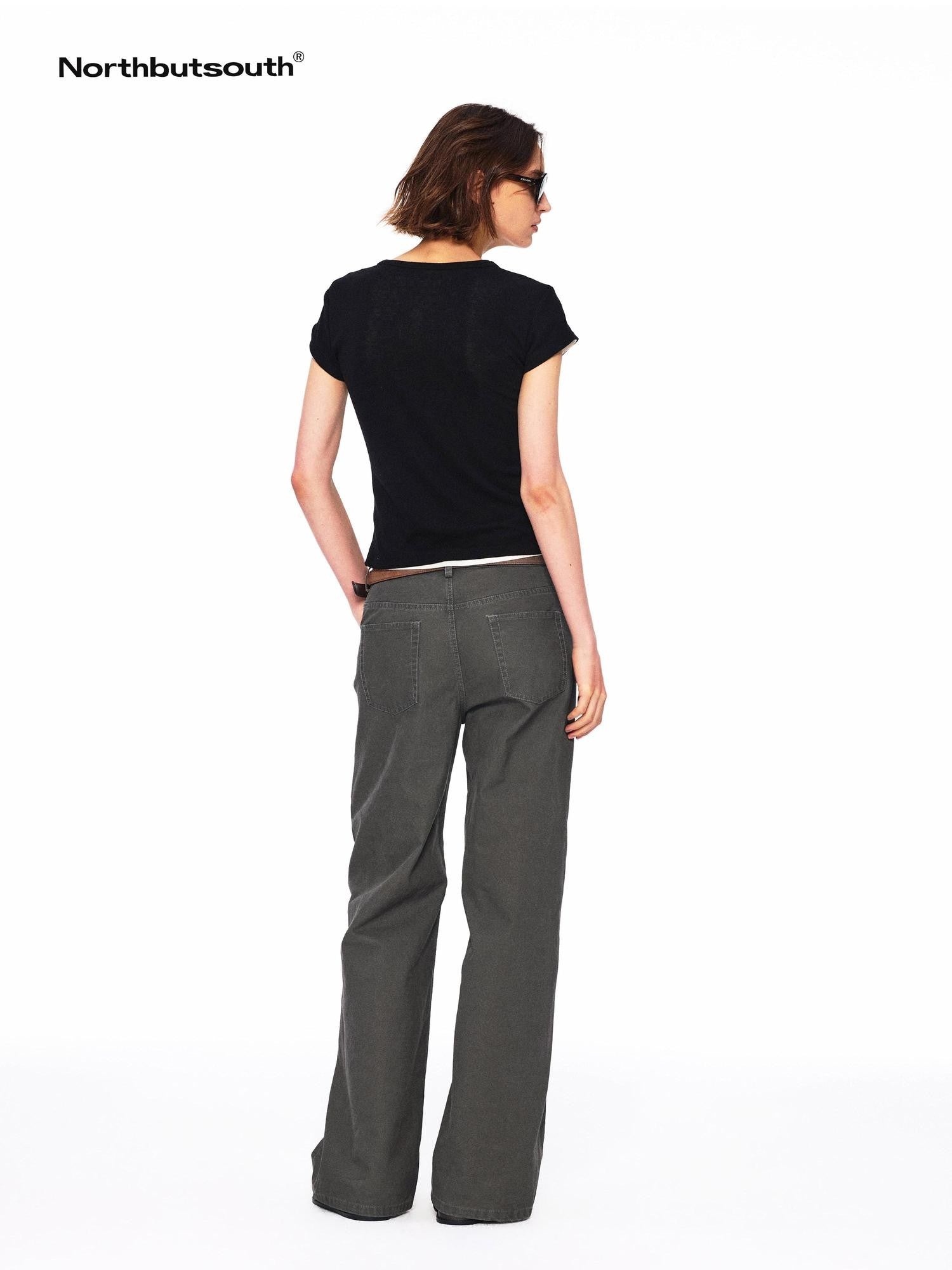 Northbutsouth Three Color Layered U Neck Slim Women&
