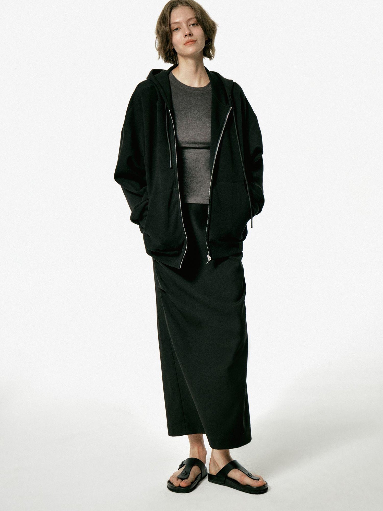 Northbutsouth Three Tone Classic Gray Hooded Sweatshirt with Pockets