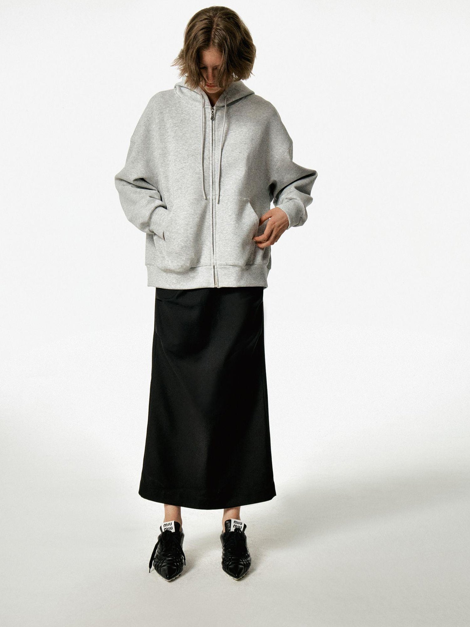 Northbutsouth Three Tone Classic Gray Hooded Sweatshirt with Pockets