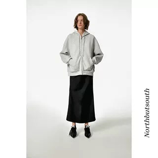 Northbutsouth Three Tone Classic Gray Hooded Sweatshirt with Pockets MISSTT