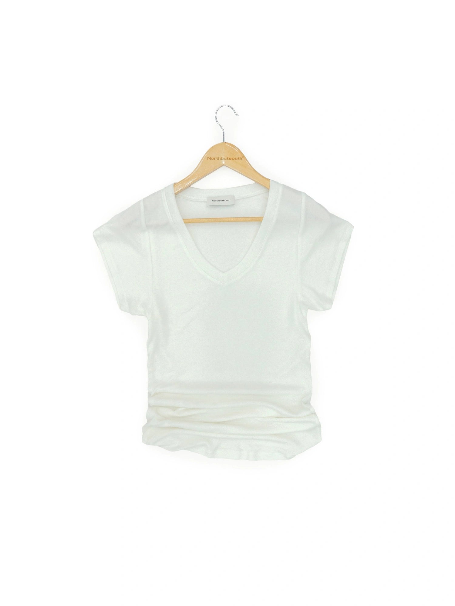 Three Tone Classic V-neck Stacked T-shirt Dress