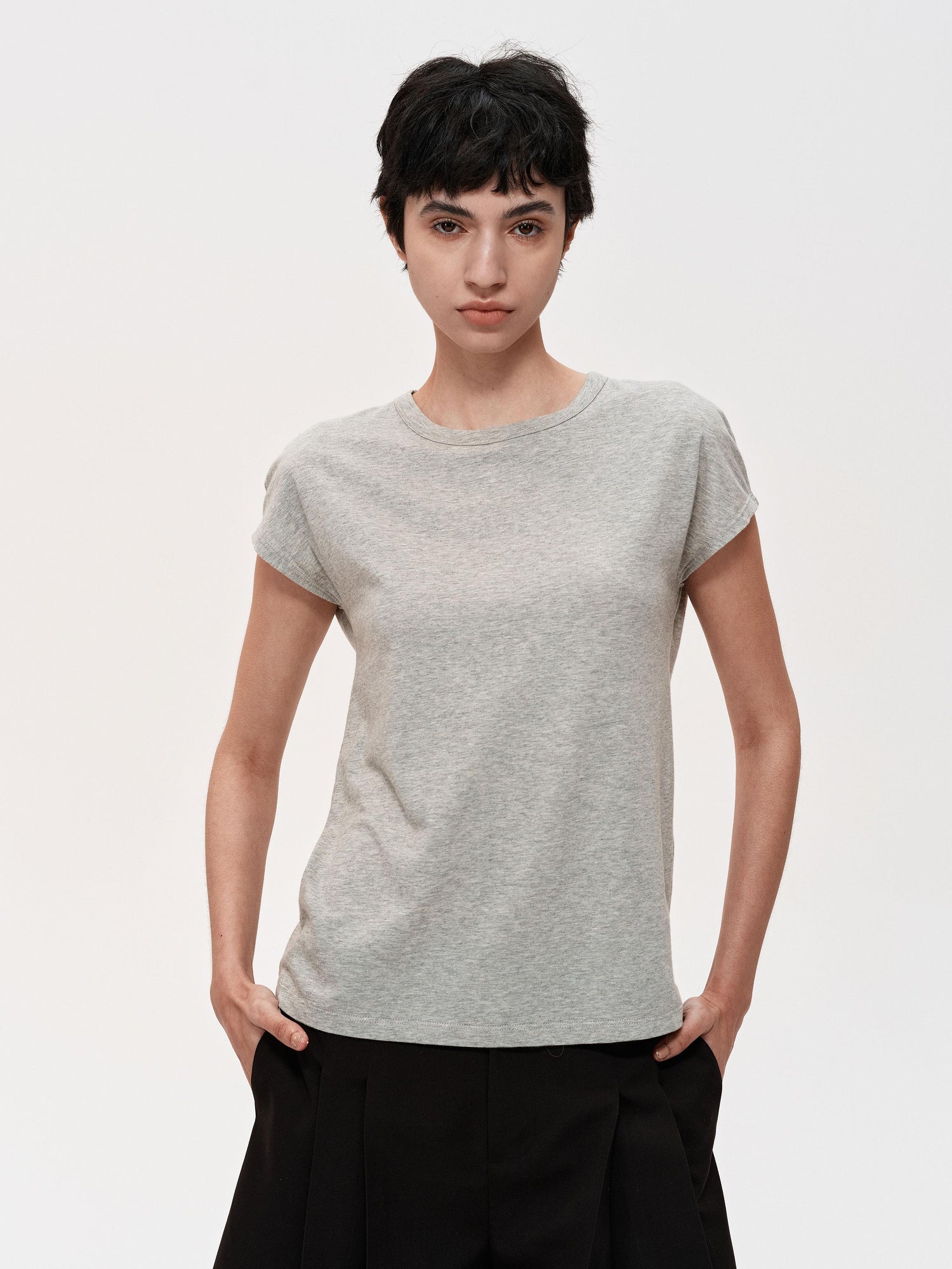 Northbutsouth Three Tone Raglan Sleeve Classic Crewneck Casual T-shirt