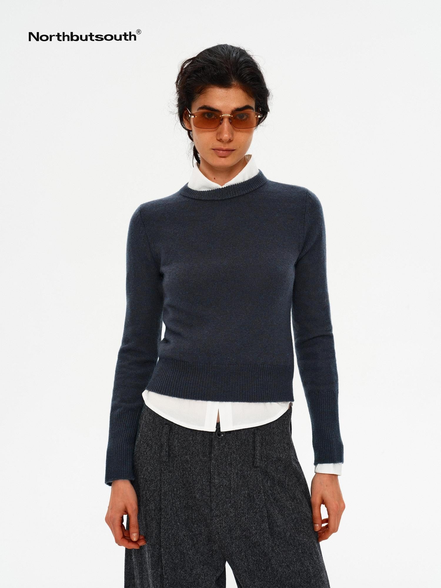 Northbutsouth Tri Color Cropped Pullover Women&