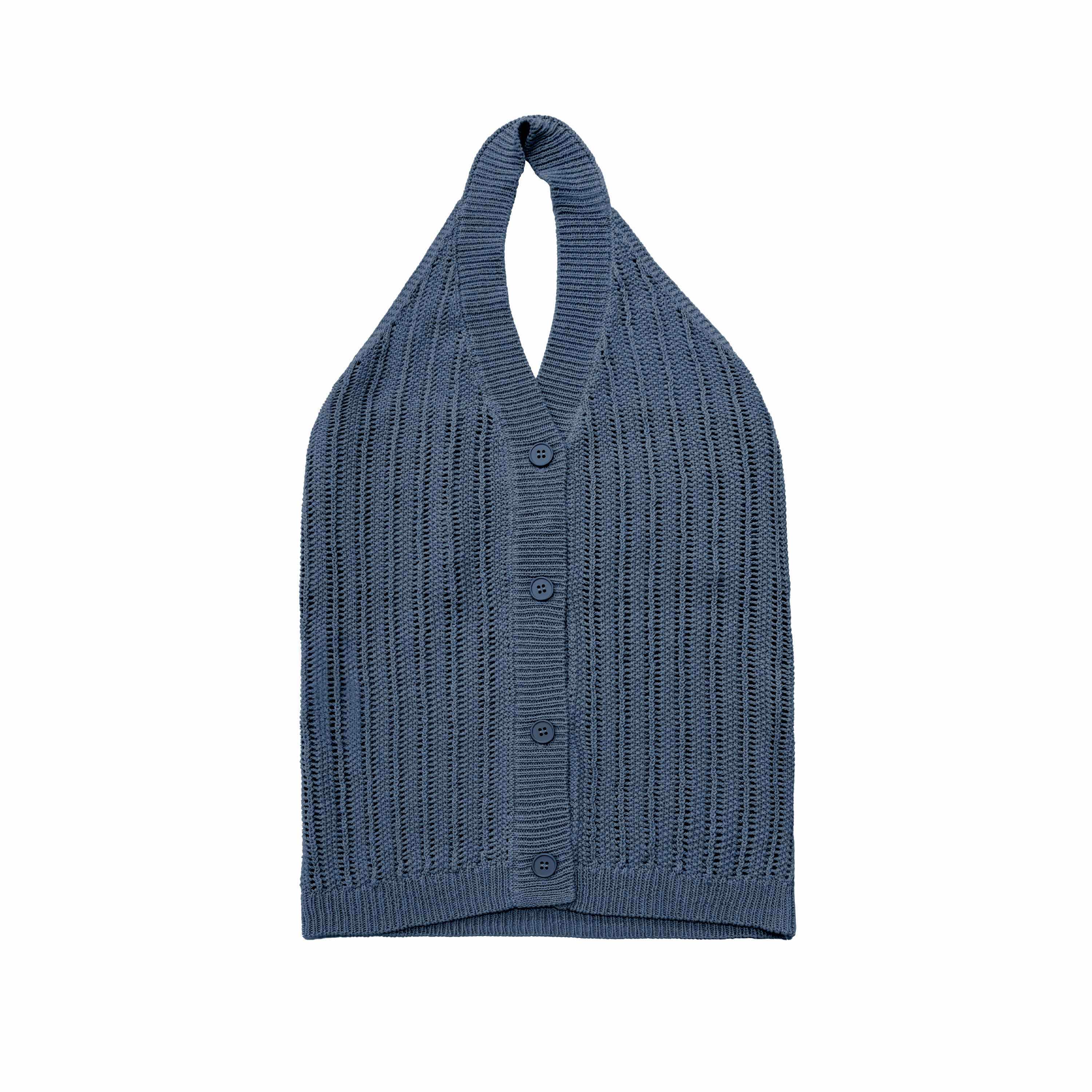 Northbutsouth_Tricolor_Cutout_V-neck_Buttoned_Knitted_Women&