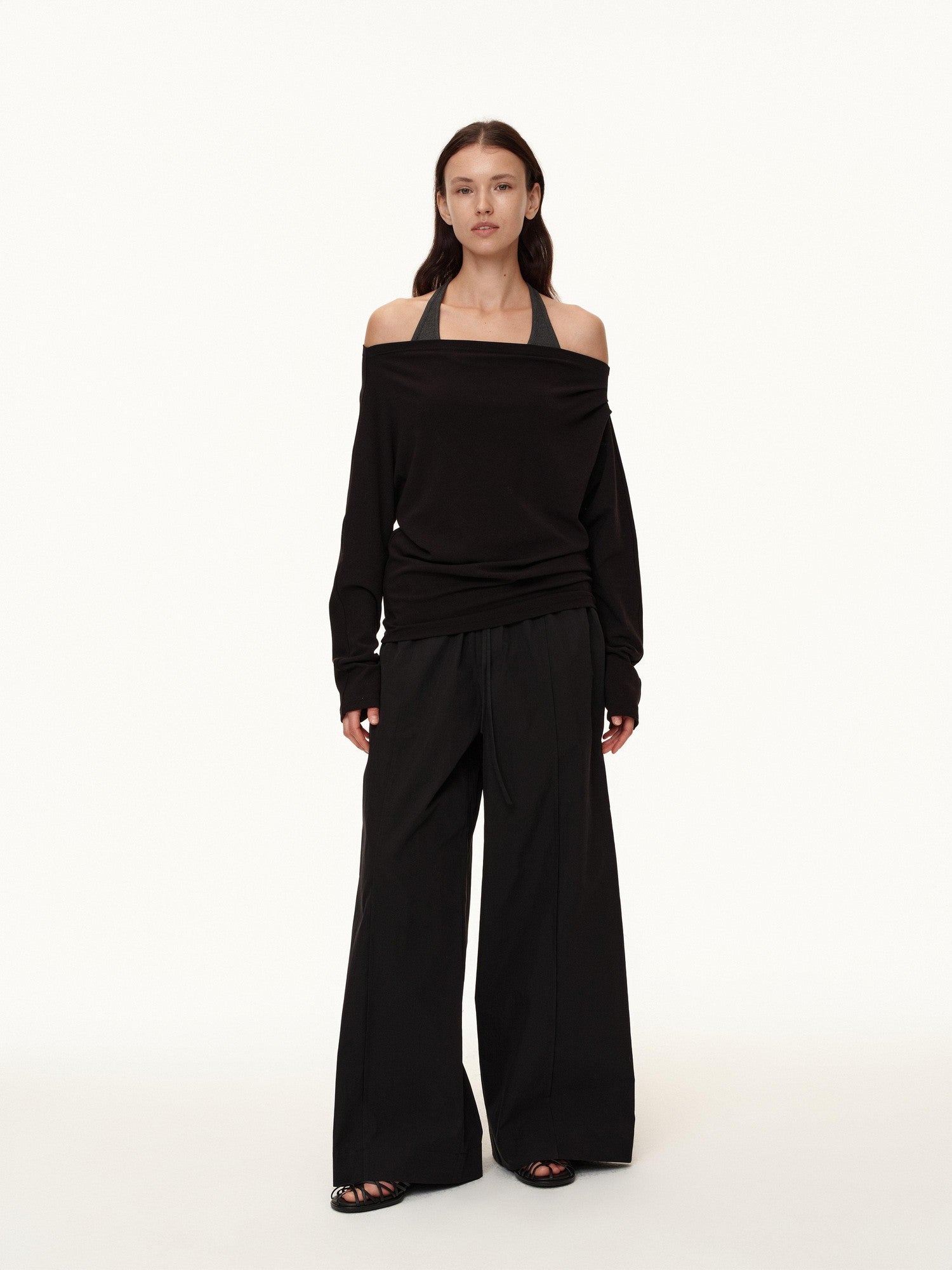 Northbutsouth Tricolor Pleated Elastic Waist Casual Women&