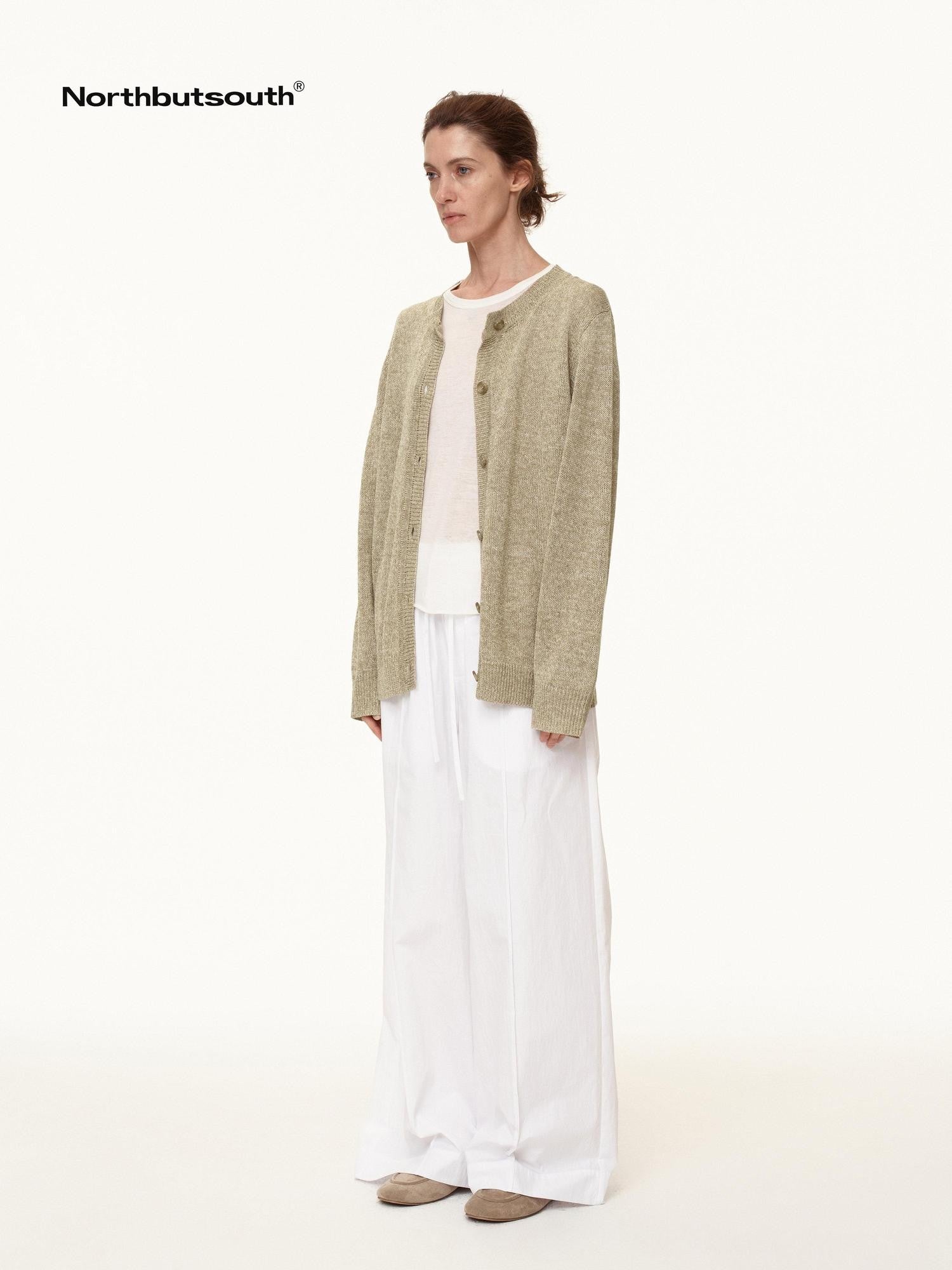 Northbutsouth Tricolor Pleated Elastic Waist Casual Women&