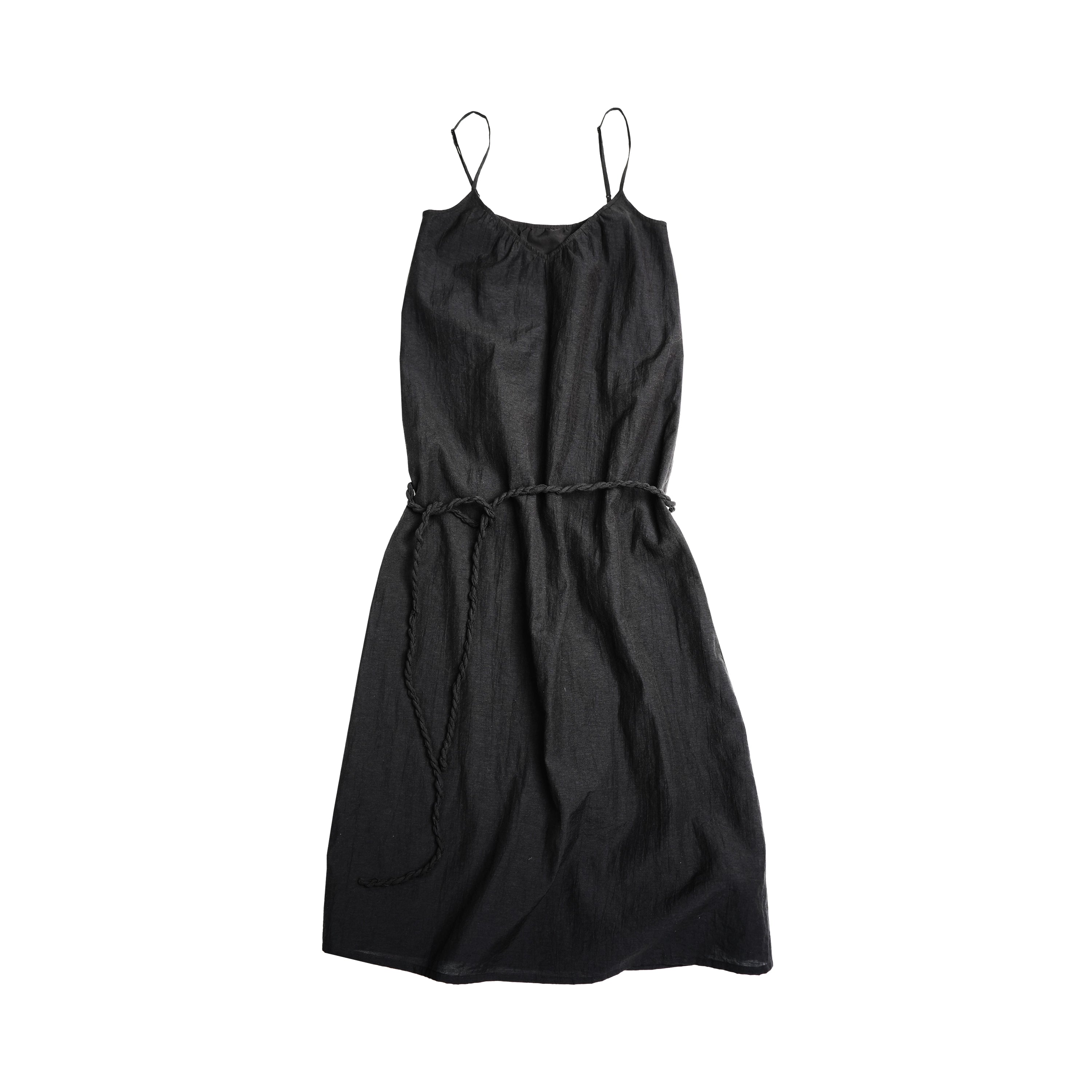 Northbutsouth Twist Knot V-Neck Adjustable Strap Textured Midi Dress MISSTT