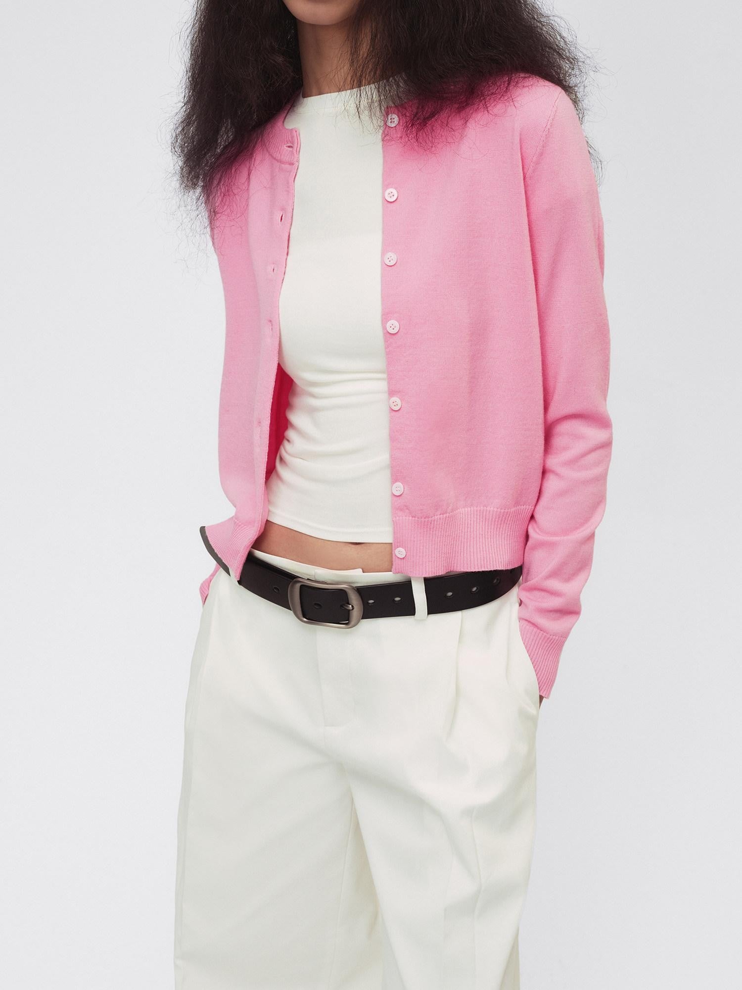 Northbutsouth Two Tone Colorblock Lightweight Mother Of Pearl Button Women&