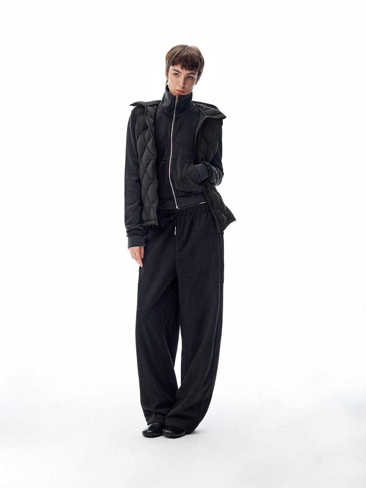 Northbutsouth Two Tone Quilted Diamond Hooded Detachable Fur Women&