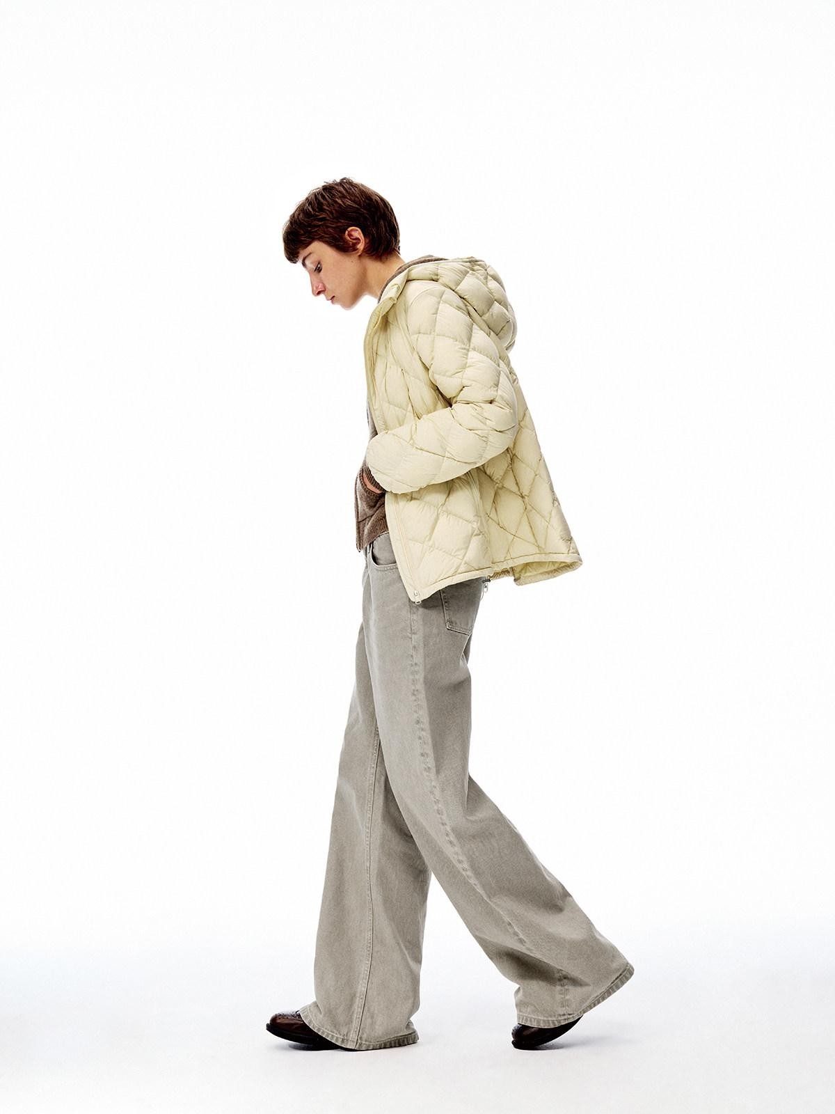 Northbutsouth Two Tone Quilted Diamond Hooded Detachable Fur Women&