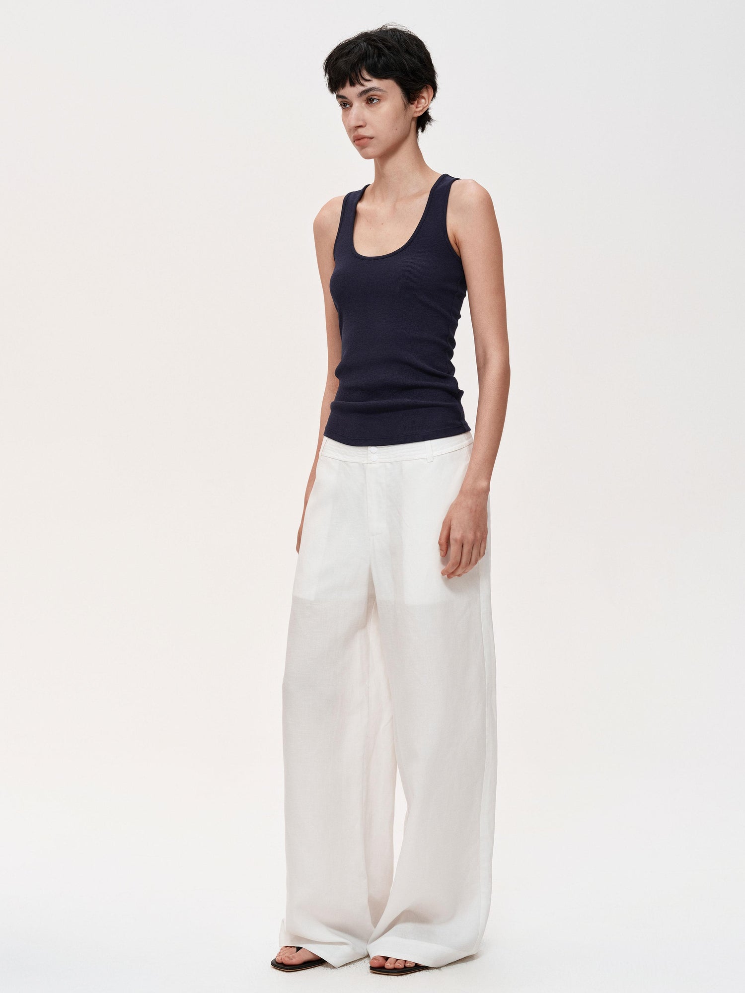 Northbutsouth U-Neck Slim Fit Ribbed Tank Top