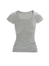 U Neck Elastic Slim Fit Tee