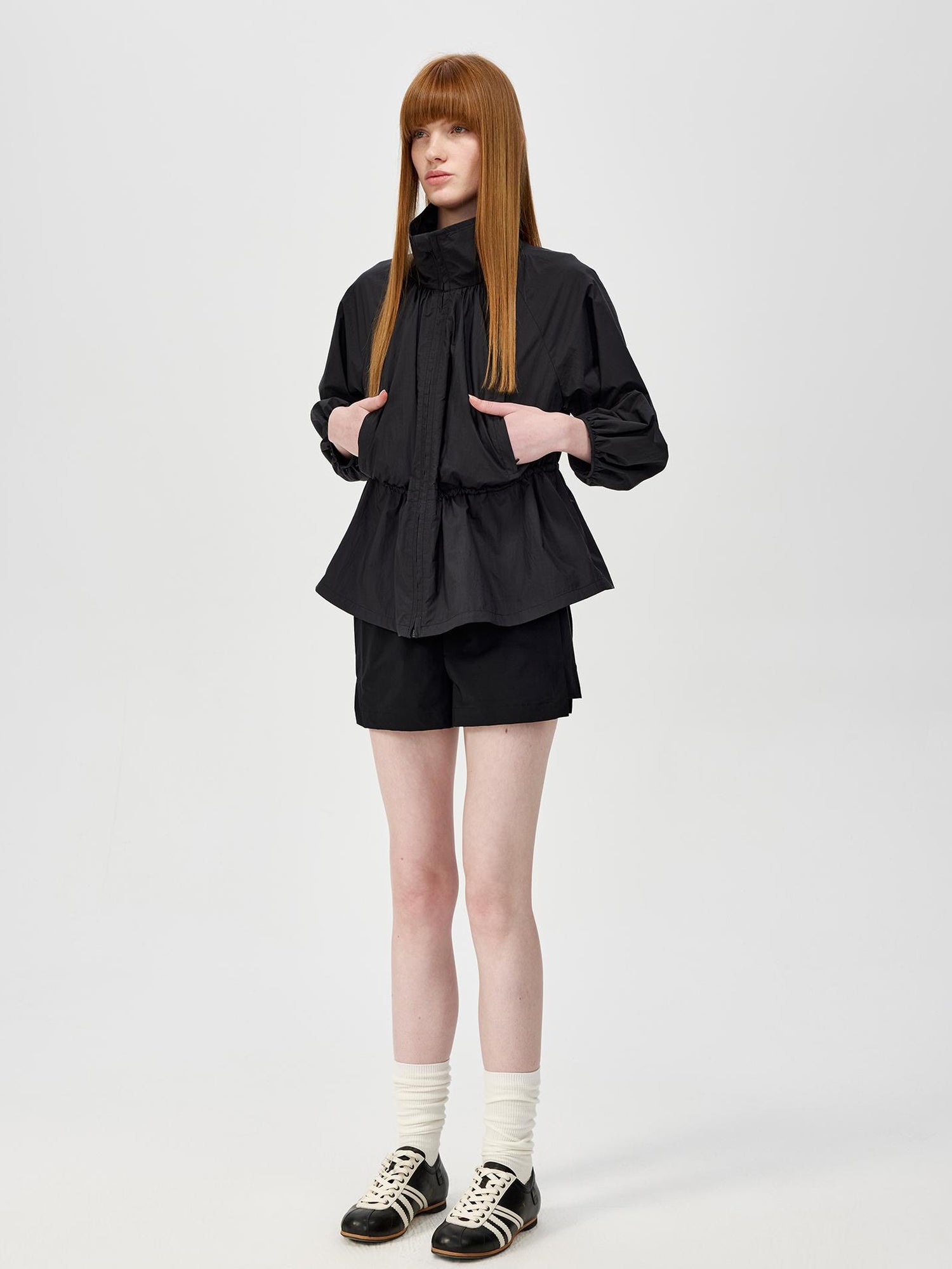 Northbutsouth Umbrella Waist Tie Sun Protection Shirt V-neck T-shirt Long Sleeve