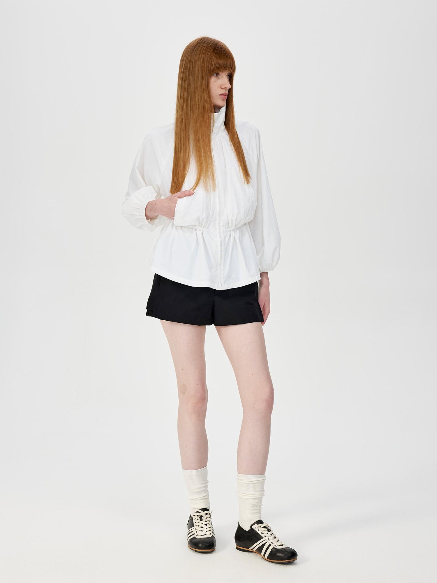 Northbutsouth Umbrella Waist Tie Sun Protection Shirt V-neck T-shirt Long Sleeve