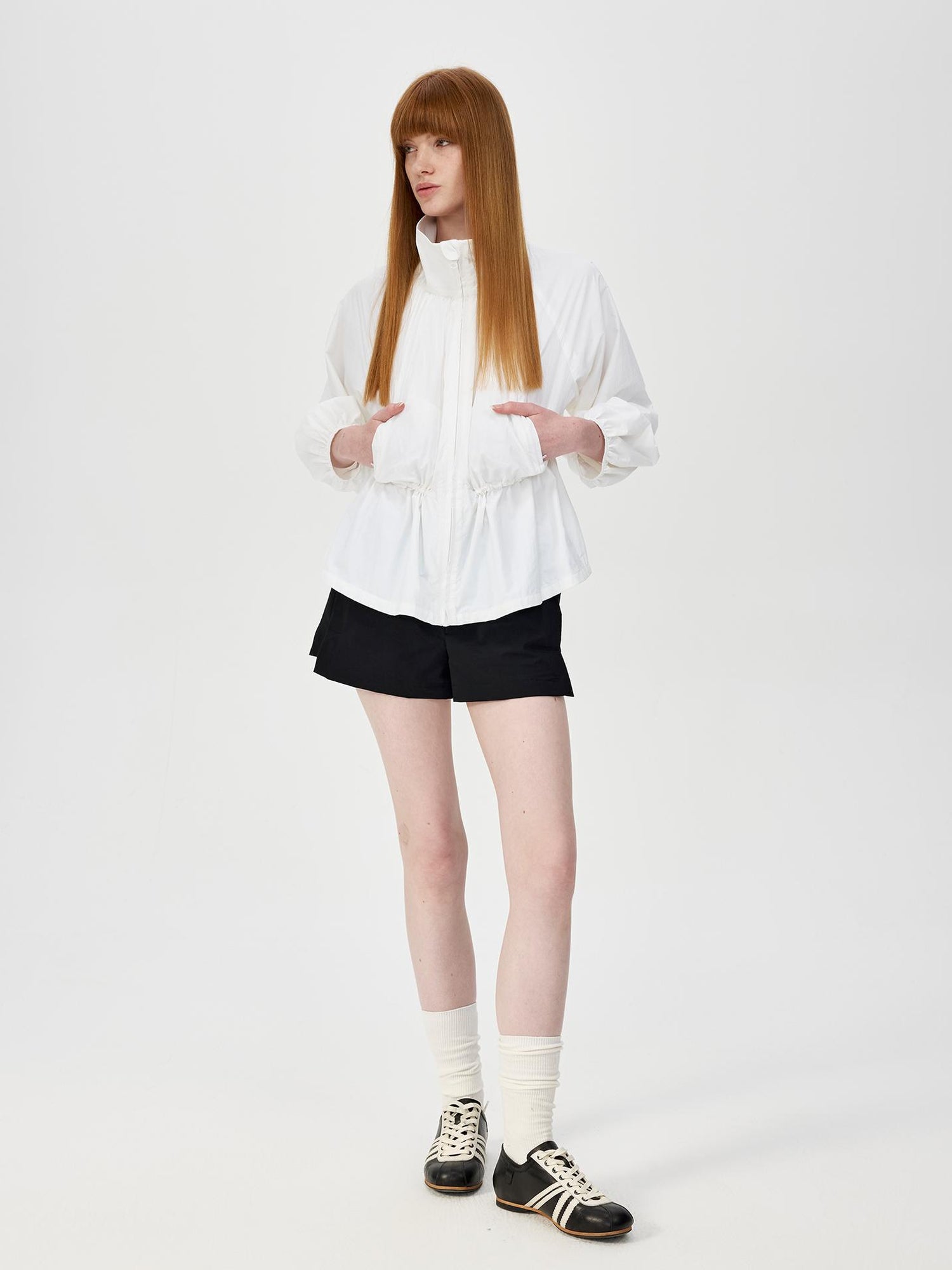 Northbutsouth Umbrella Waist Tie Sun Protection Shirt V-neck T-shirt Long Sleeve