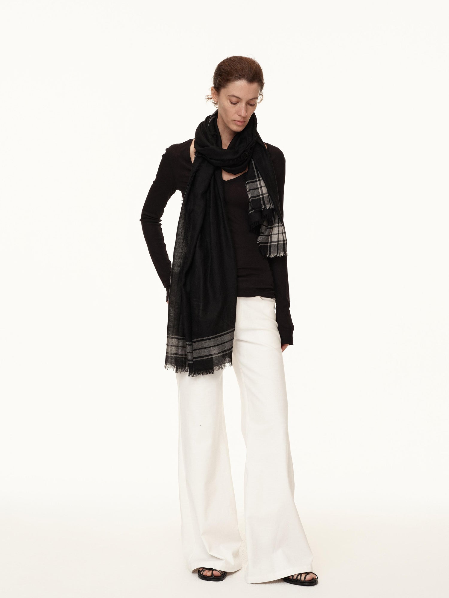 Northbutsouth V-Neck Tencel Wool Stretch Long Sleeve Base Layer