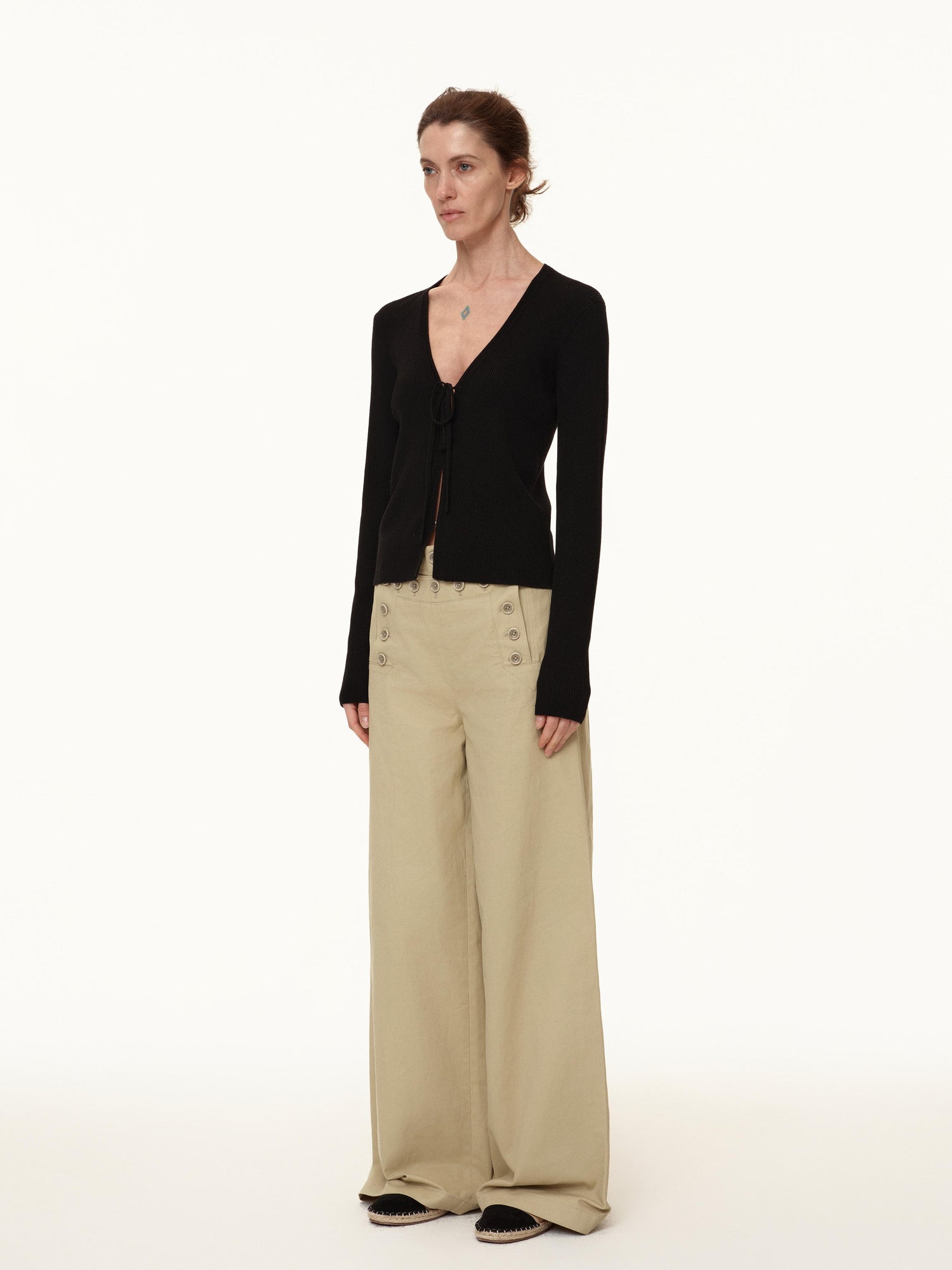 Northbutsouth V-Neck Tied Wool Cardigan