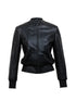 Vintage Black Cropped PU Leather Jacket With Waist Detail