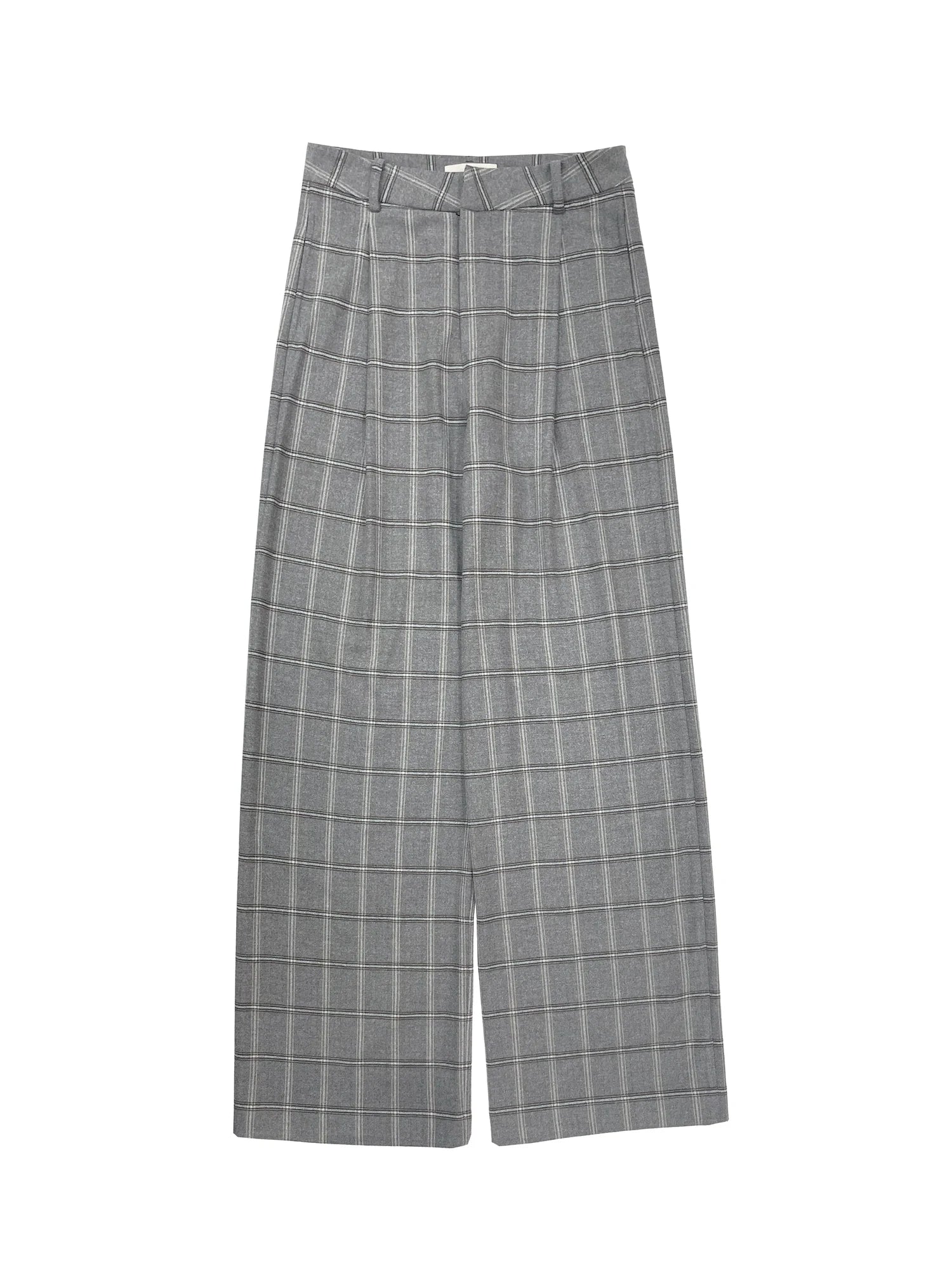 Vintage Checkered Trousers Low Waist Wide Leg Casual Pants