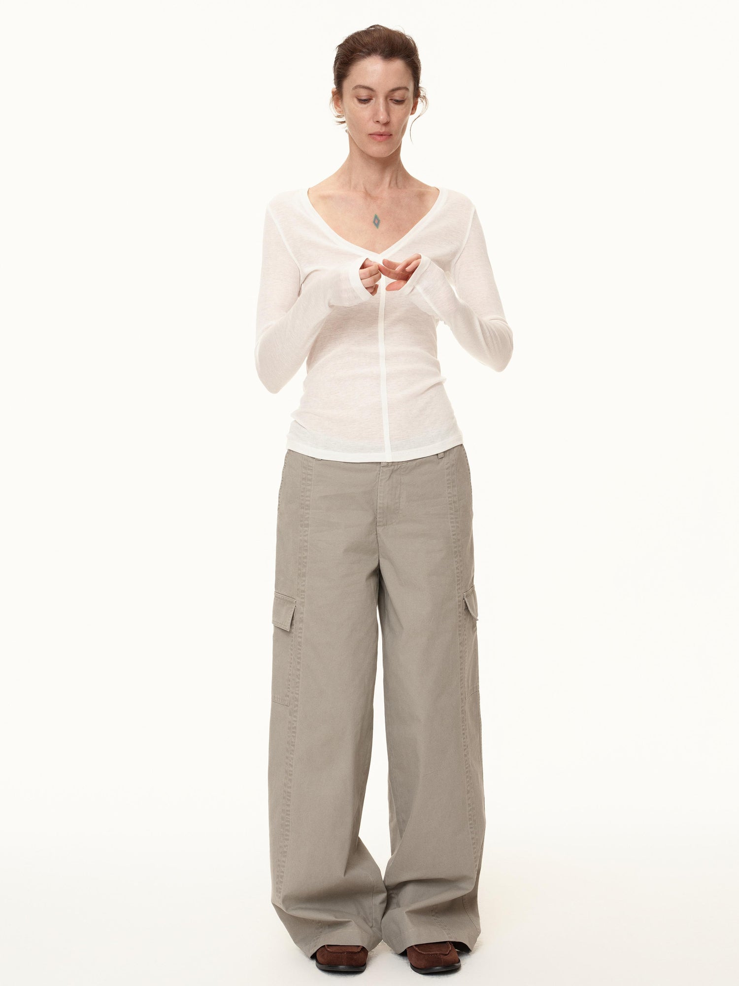 Northbutsouth Vintage Fade Workwear Cargo Pants Straight Fit