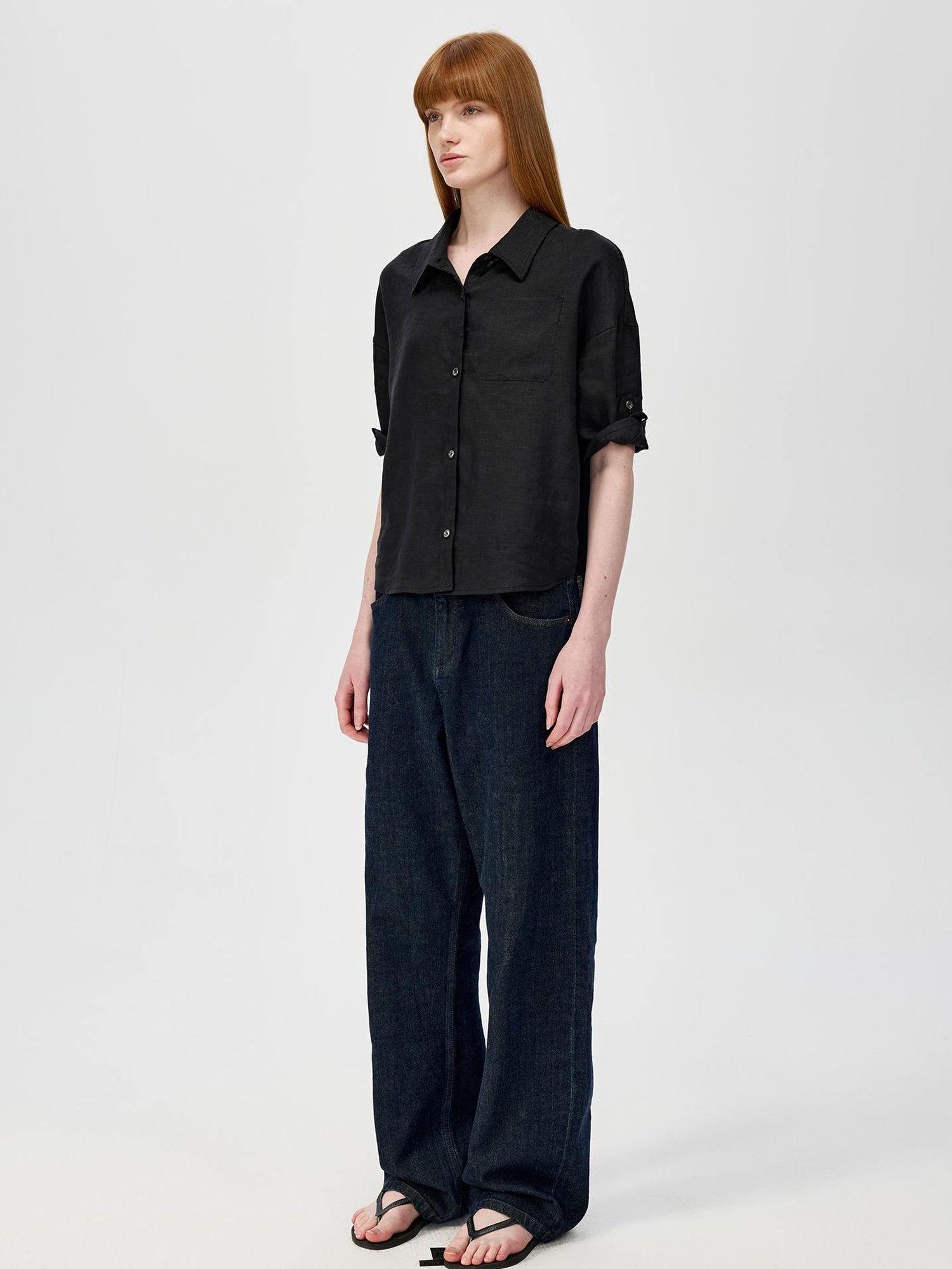 Northbutsouth Vintage Green Selvedge Denim Shorts Classic Blue Straight Leg