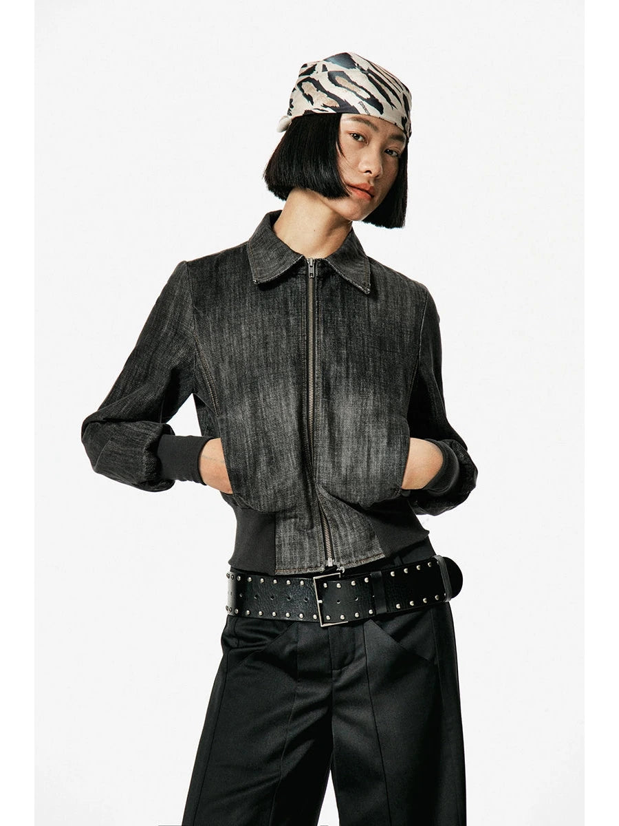 Vintage Studded Leather Belt In Black And Brown