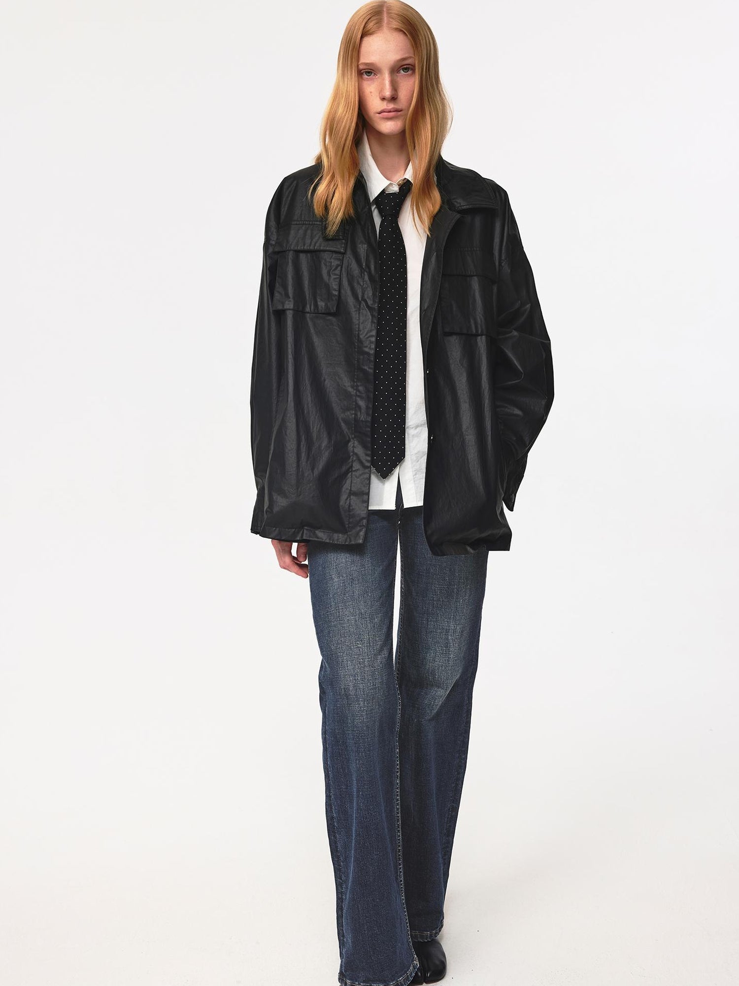 Northbutsouth Vintage Waxed Cotton Multi Pocket Stand Collar Trench Coat