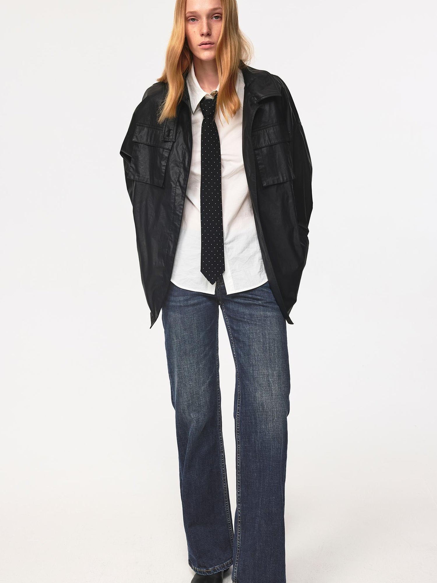 Northbutsouth Vintage Waxed Cotton Multi Pocket Stand Collar Trench Coat