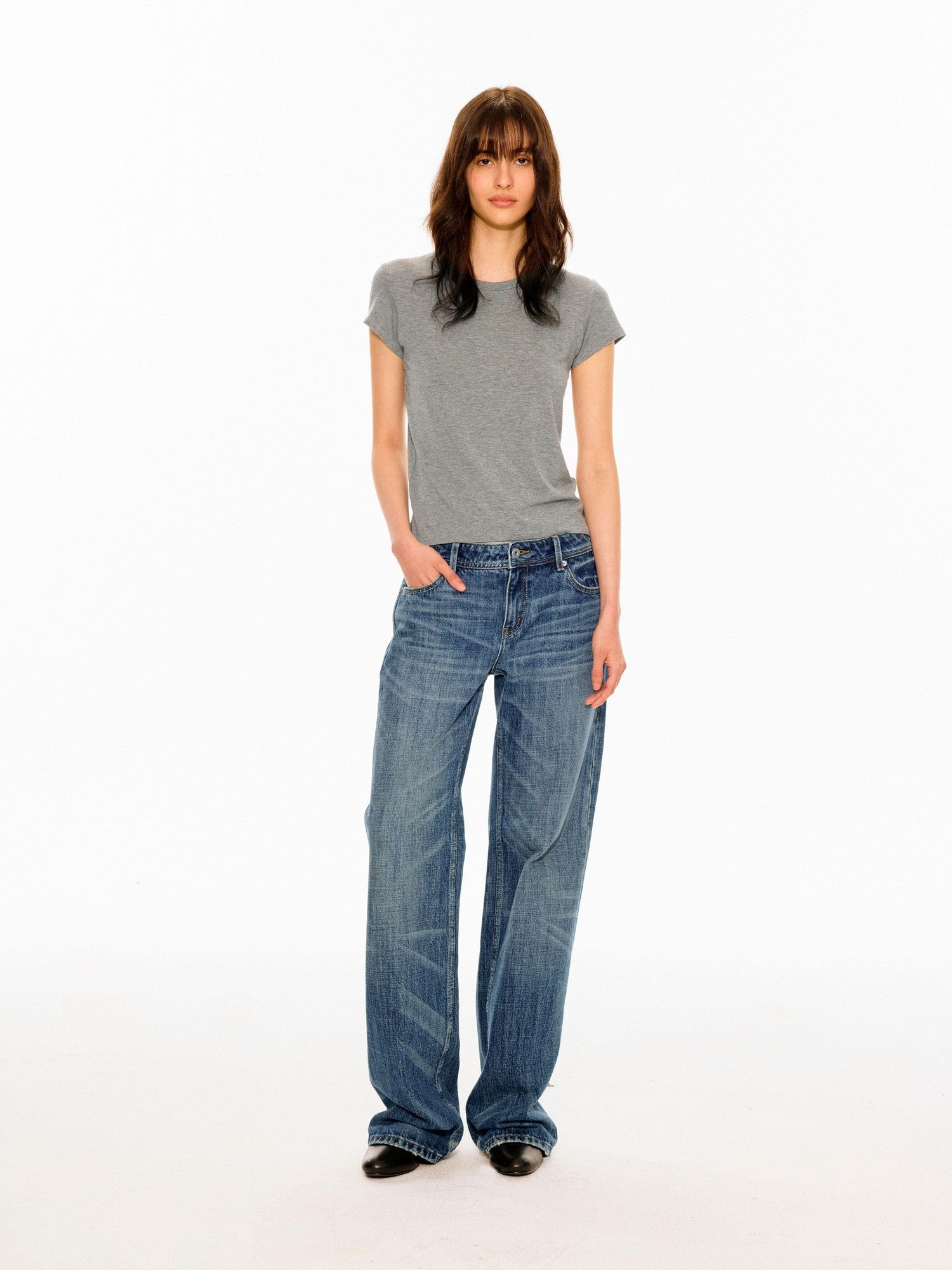 Northbutsouth Vintage Whisker Washed Slim Low Rise Women&
