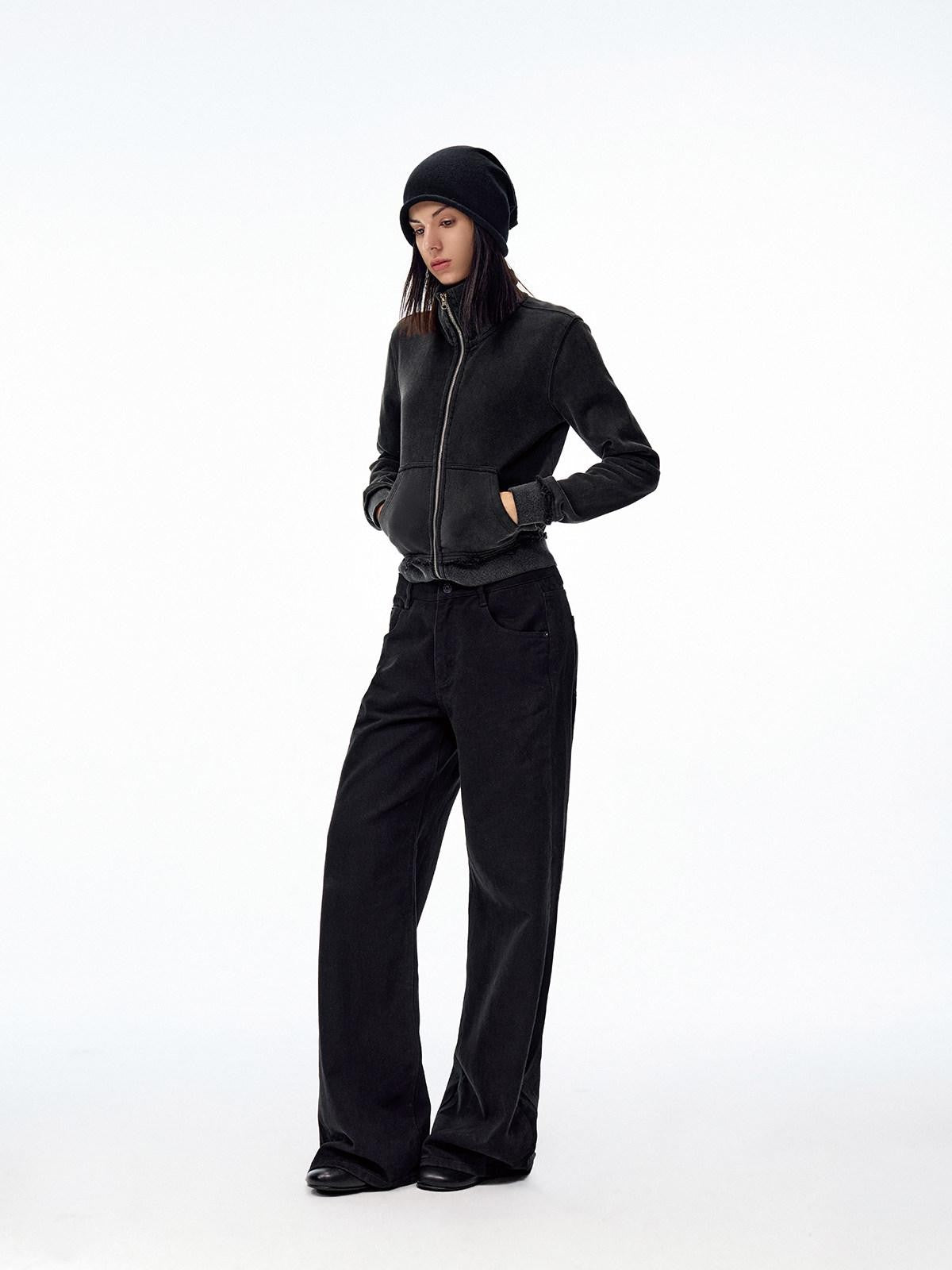 Northbutsouth Washed Vintage Distressed Layered Outerwear Women&