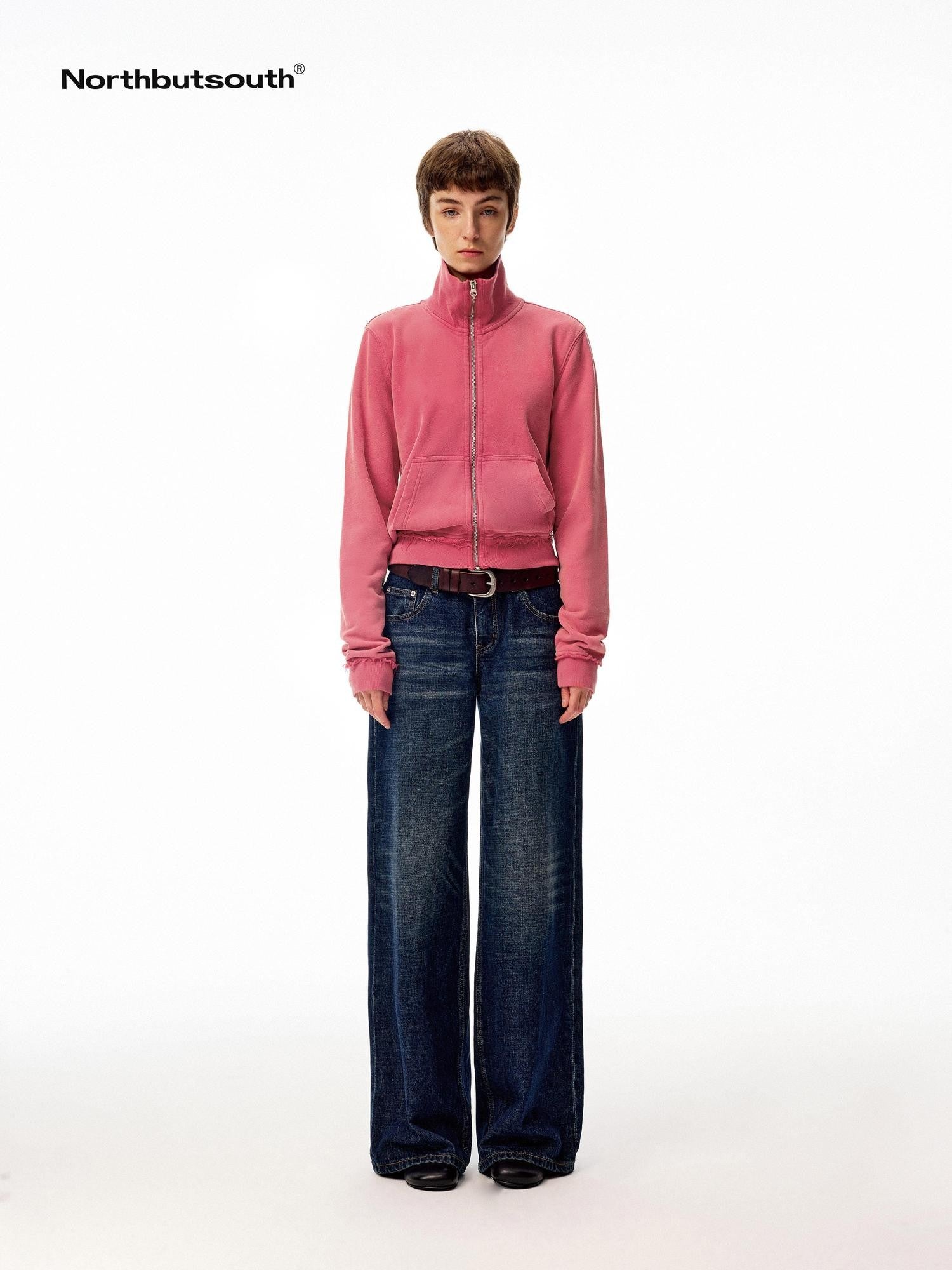 Northbutsouth Washed Vintage Distressed Layered Outerwear Women&