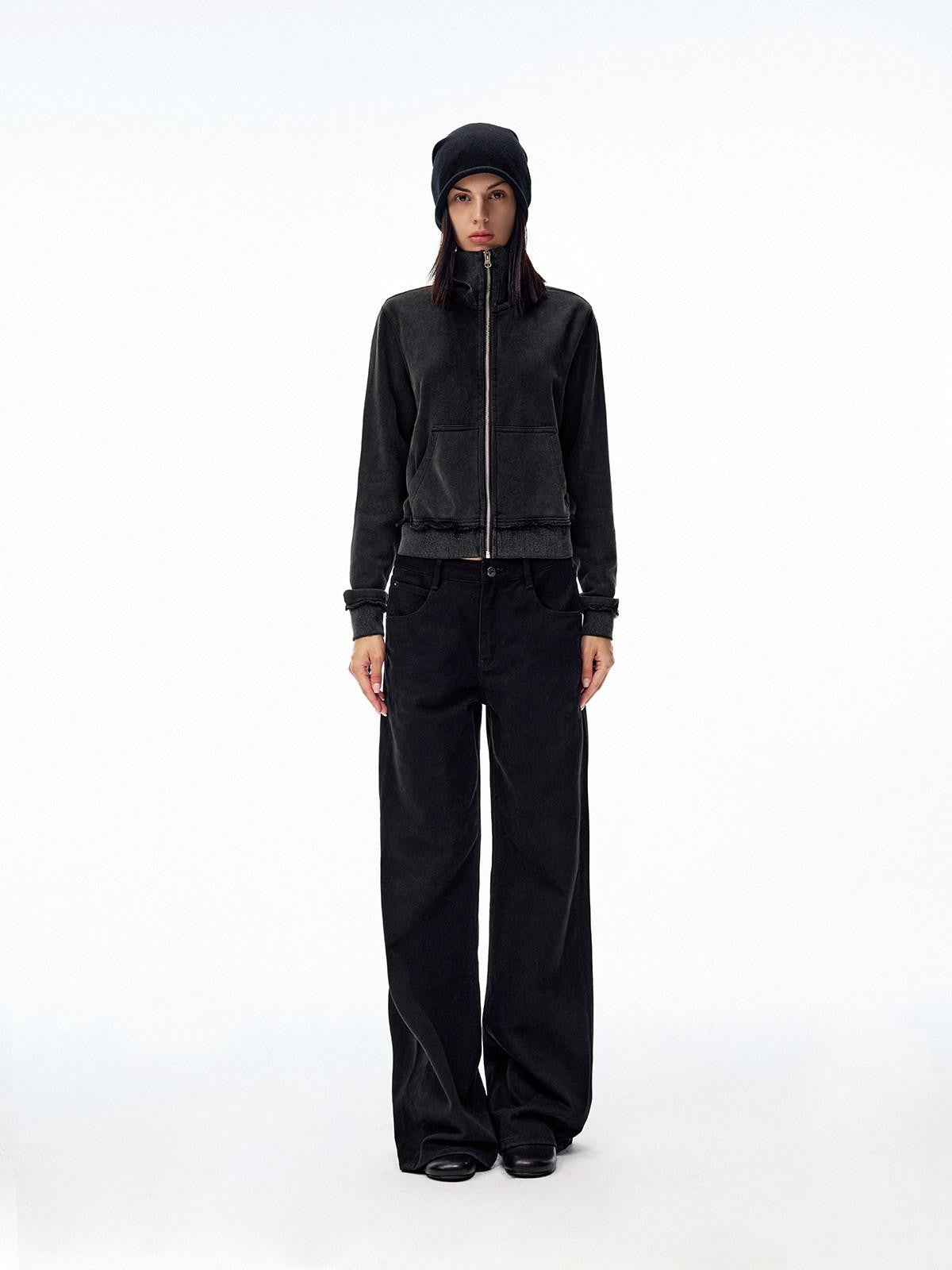 Northbutsouth Washed Vintage Distressed Layered Outerwear Women&