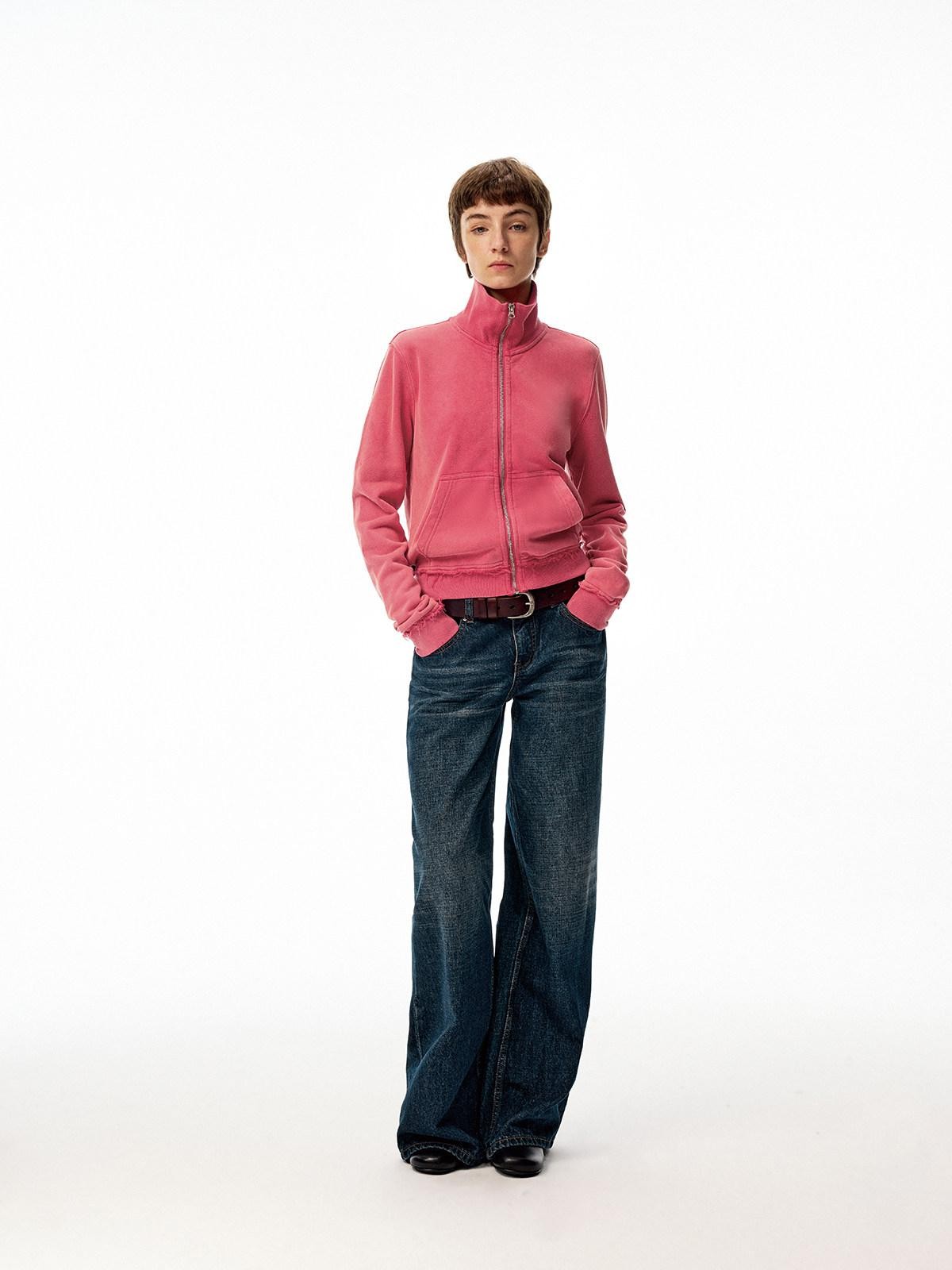 Northbutsouth Washed Vintage Distressed Layered Outerwear Women&